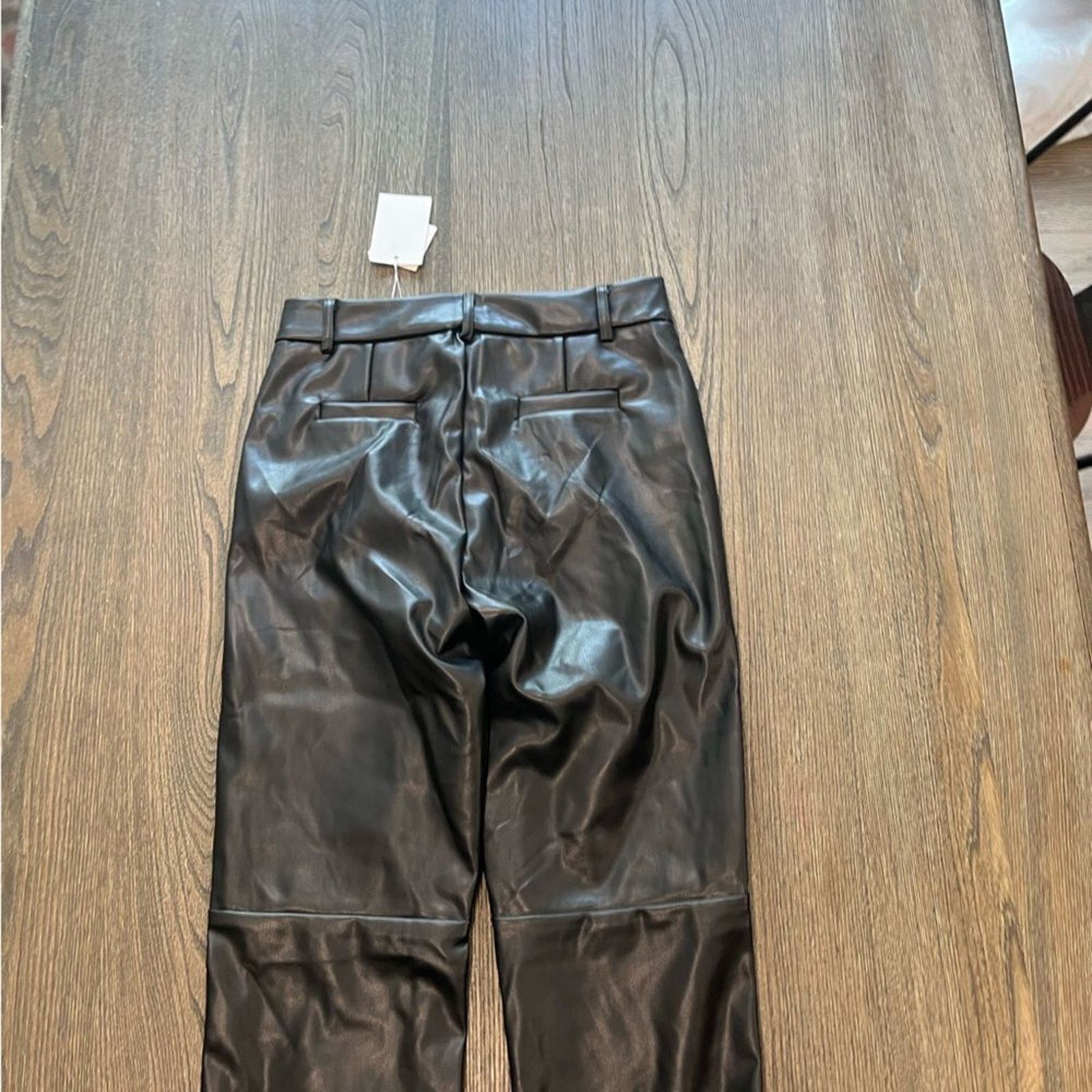 Vintage NWT Swentuo Roseyleia Faux Leather Black Pant Size 3 Size 28" / US 6 / IT 42 - 10 Thumbnail