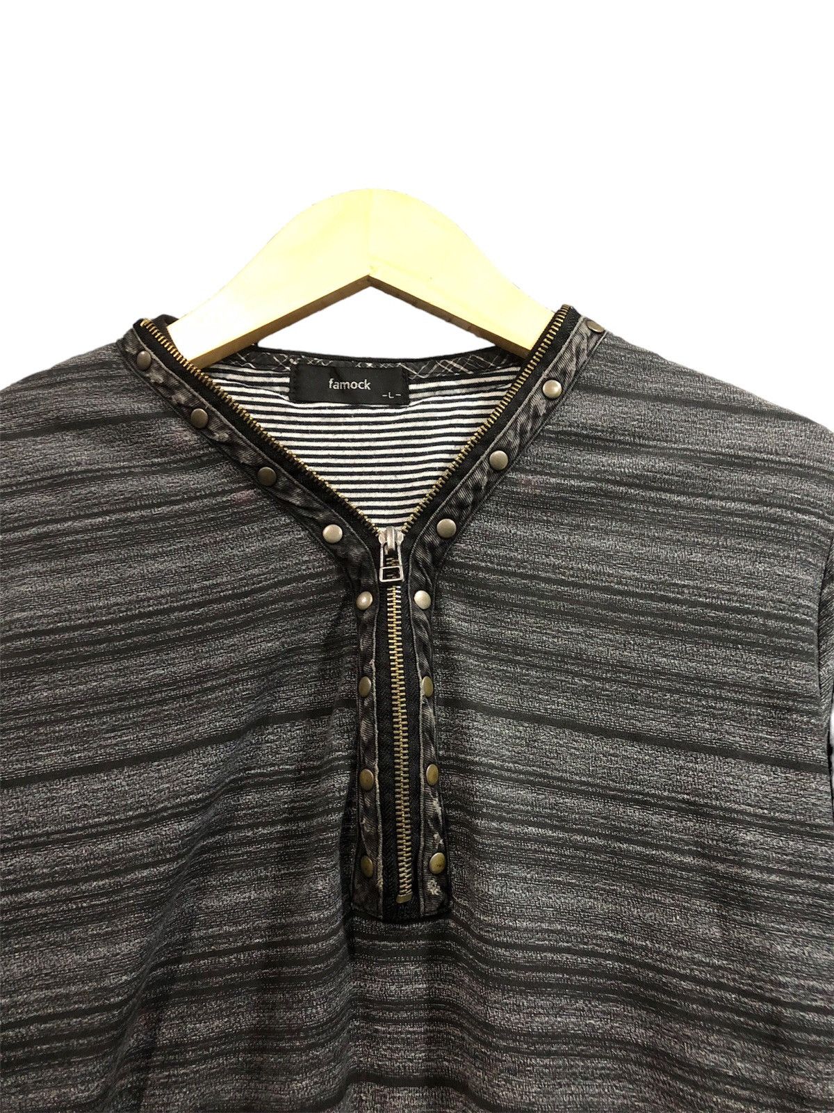 Hysteric Glamour GOTHIC STUDDED ZIPPER DOUBLE LAYER LONGSLEEVE Size US L / EU 52-54 / 3 - 5 Thumbnail