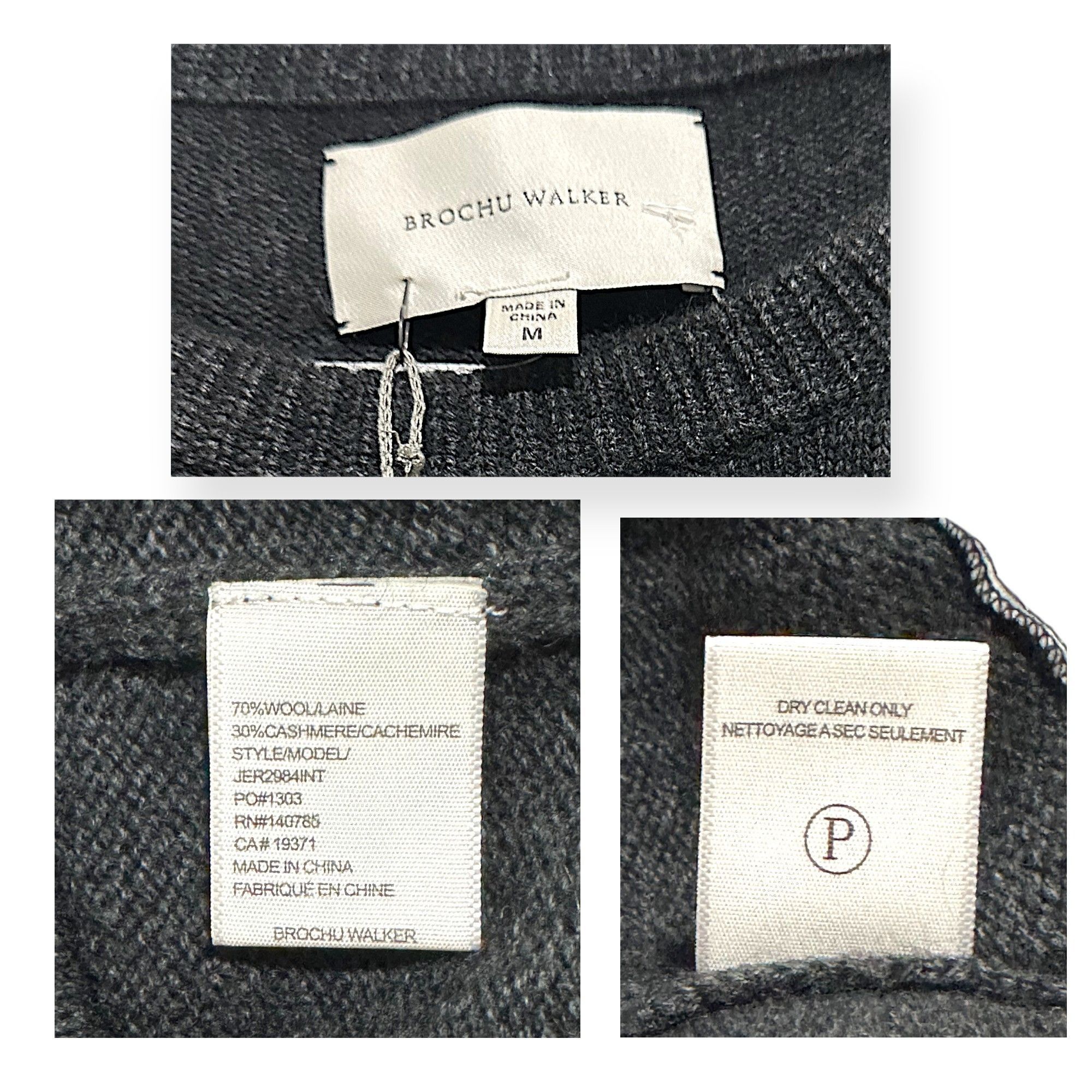 Brochu Walker Brochu Walker Layered Wool-Cashmere Sweater, Size M, New wit Size M / US 6-8 / IT 42-44 - 4 Thumbnail
