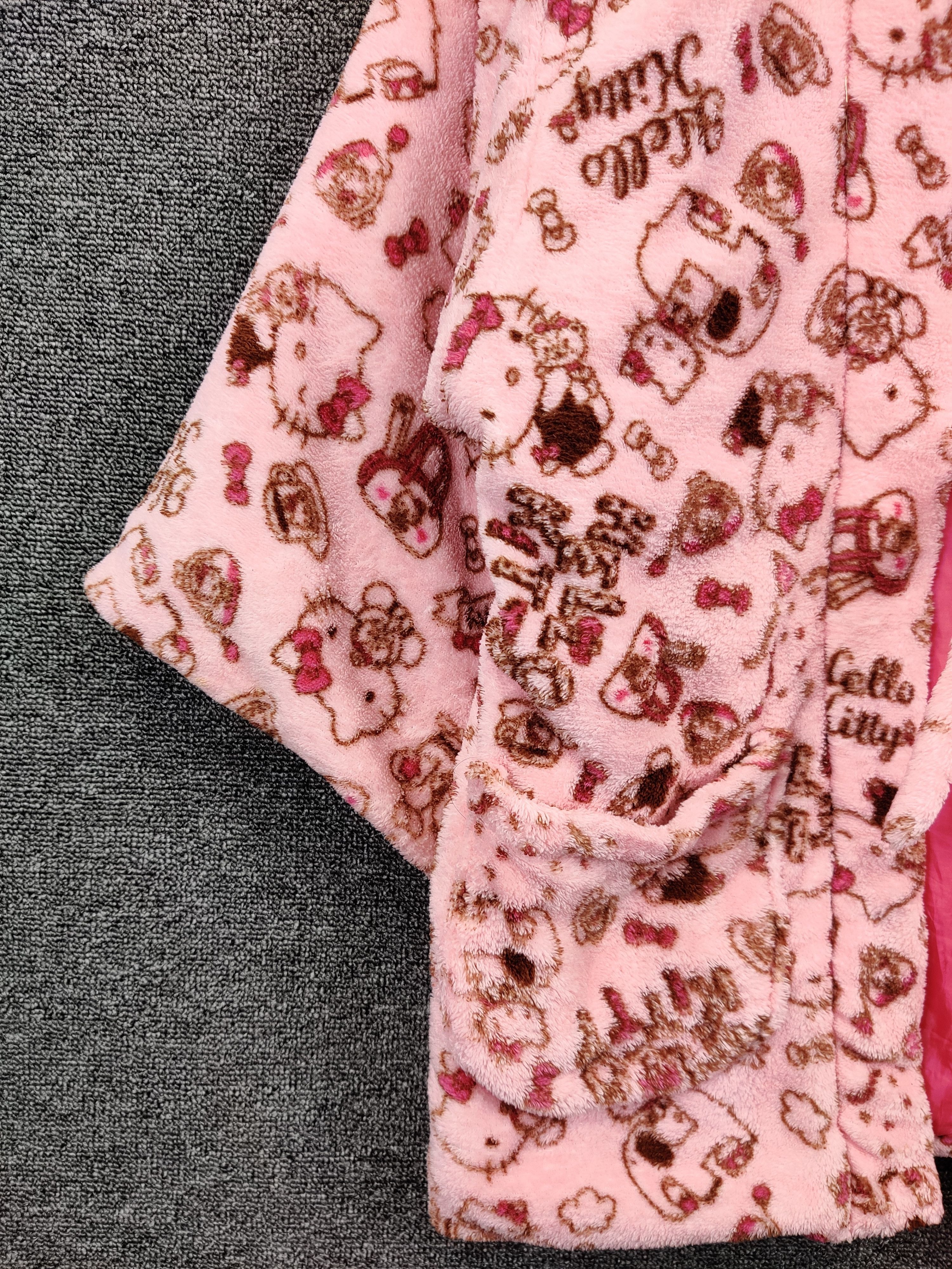 Anime Hello Kitty 40th Anniversary Fullprint Fleece Kimono Jacket Size US M / EU 48-50 / 2 - 4 Thumbnail