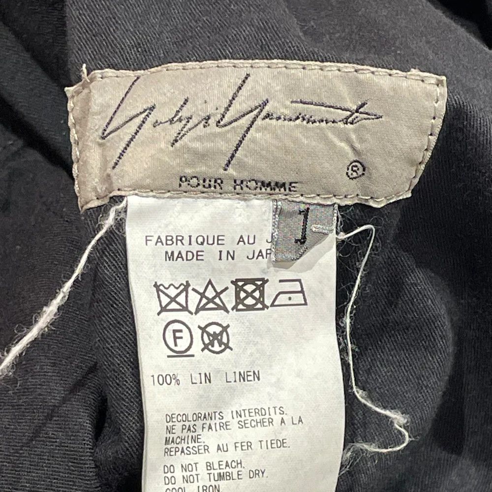 Yohji Yamamoto Yohji Yamamoto pour hommecotton/black Linen pants Size US 37 - 6 Thumbnail