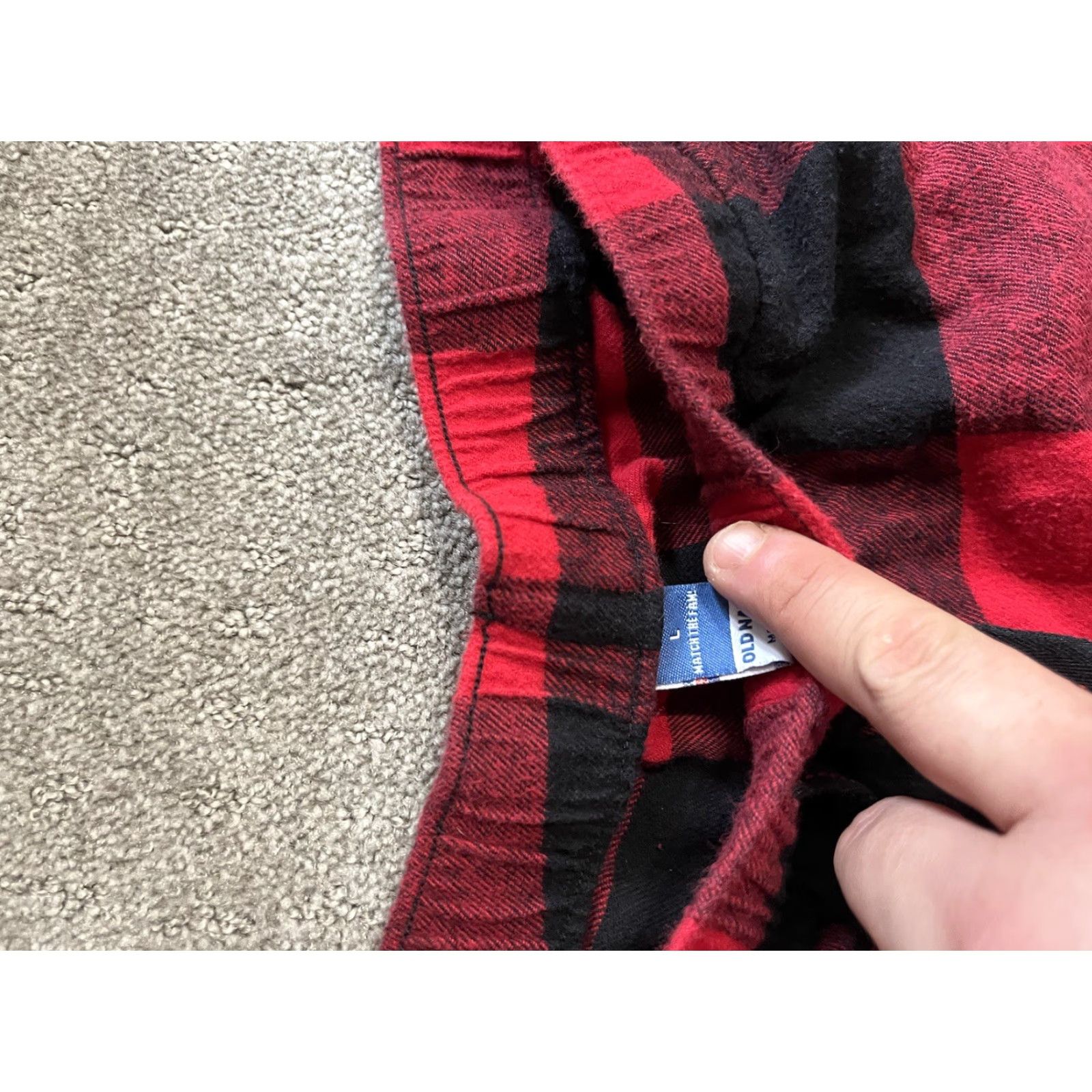Old Navy Old Navy Red Buffalo Plaid Flannel Pajama Pants Men’s Large L Lounge Sleep PJs Size US 33 - 5 Thumbnail