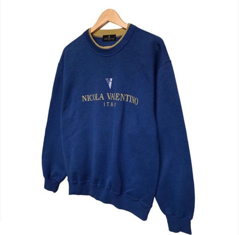 Valentino Vintage Nicola Valentino Spellout Logo Navy Sweatshirt Size US M / EU 48-50 / 2 - 3 Thumbnail