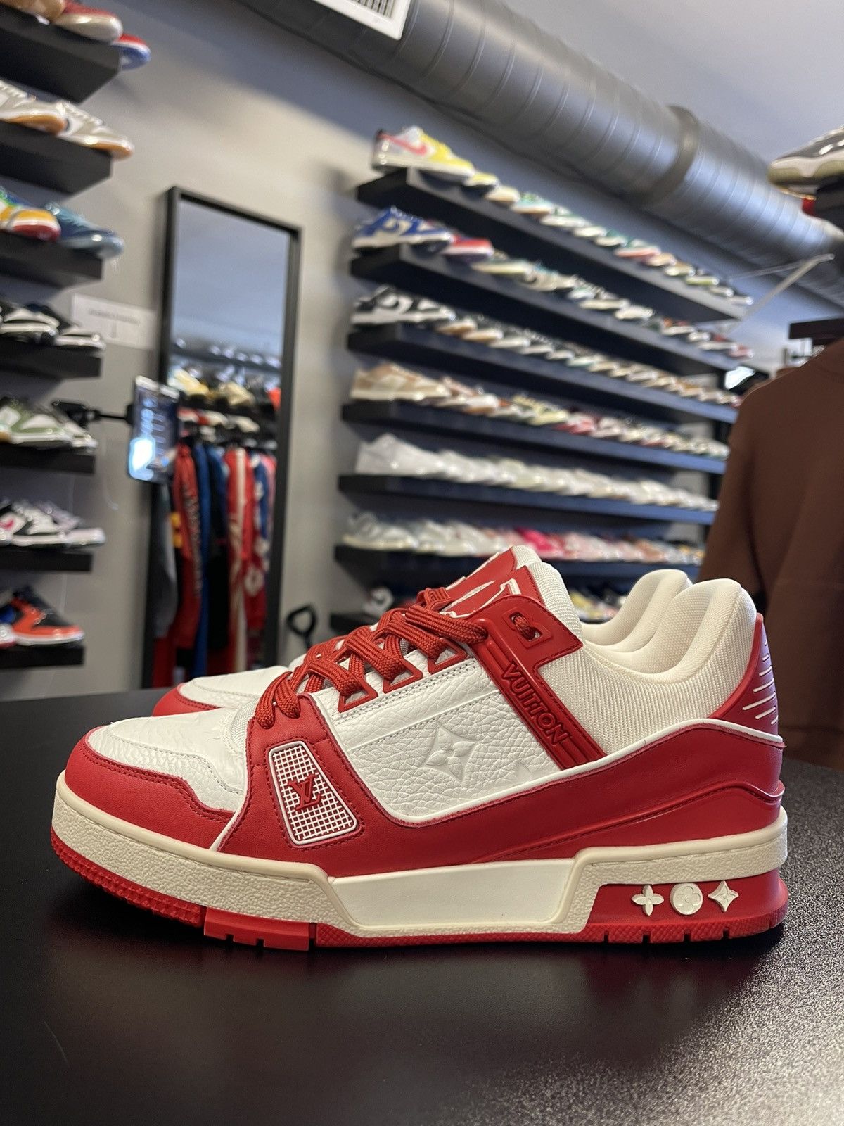Louis Vuitton Size 5.5LV/6.5US - Product (RED) x Louis Vuitton Trainer Red Size US 6.5 / EU 39-40 - 1 Thumbnail