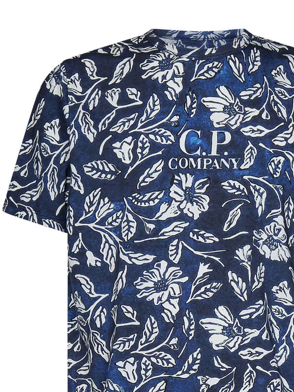 C.P. Company o1y1224 Logo Crewneck T-Shirt in Blue/White Size US L / EU 52-54 / 3 - 3 Thumbnail
