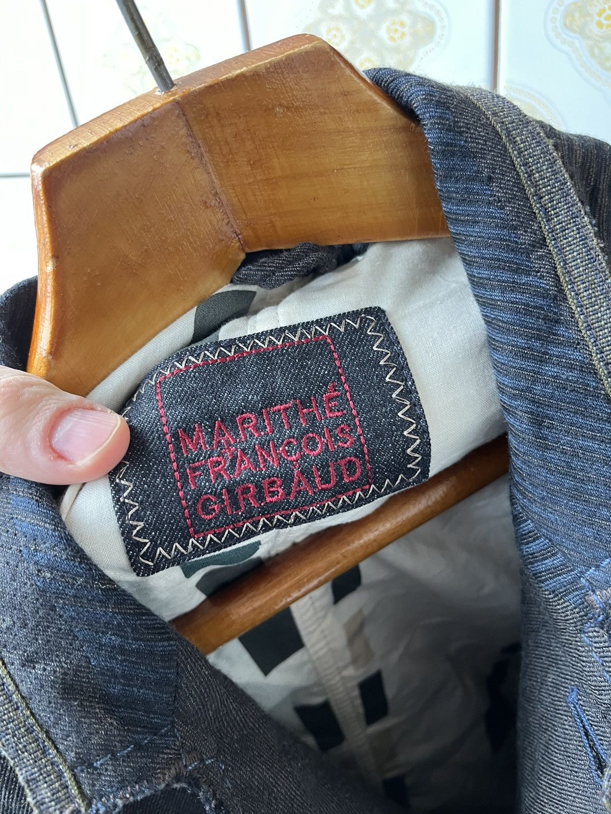 Marithe + Francois Girbaud Vtg Marithé François Girbaud Archive Patchwork Blazer Men’s Size 46R - 8 Thumbnail