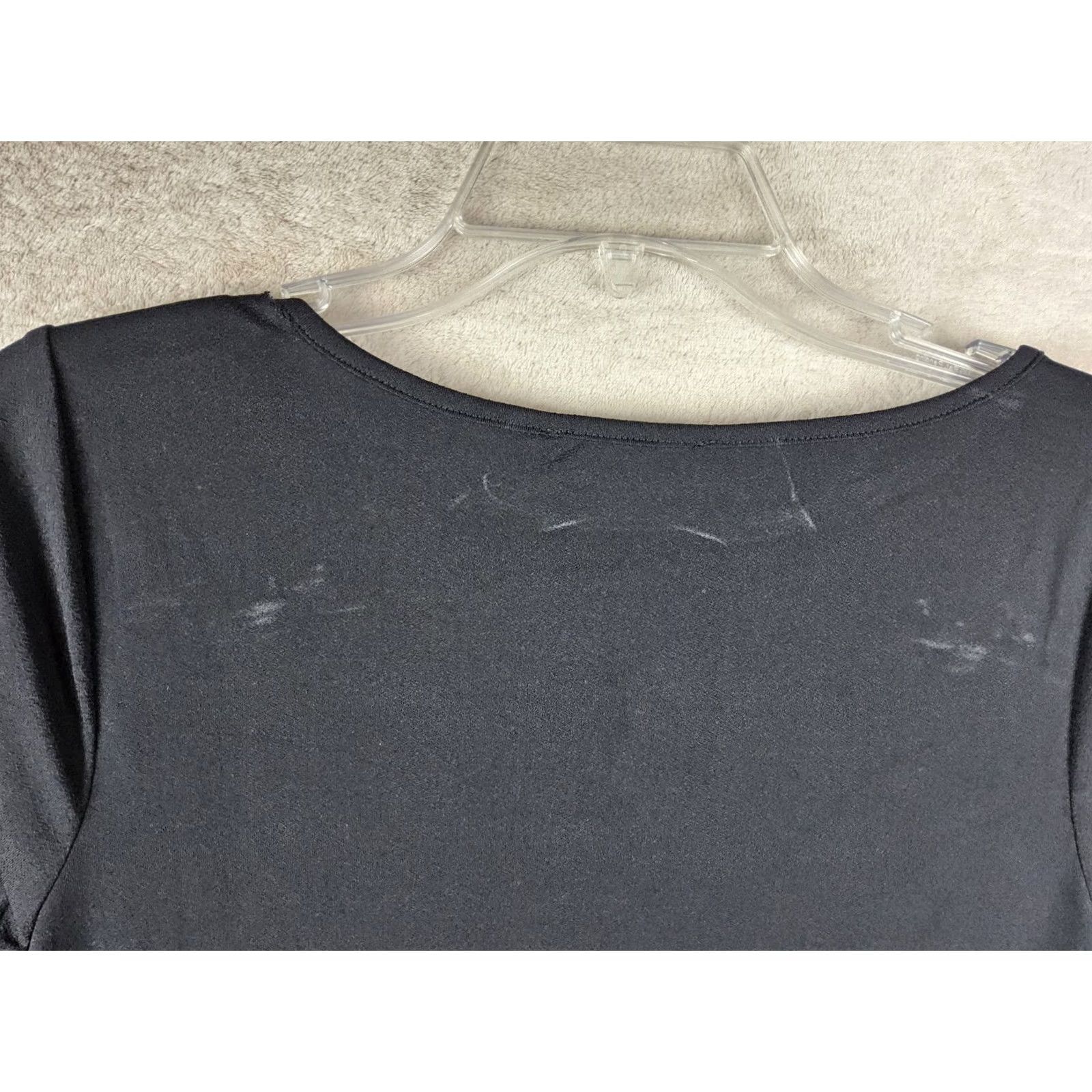 Vintage Cable & Gauge Blouse Top Women's Elbow Sleeve Hi Lo Black M Size M / US 6-8 / IT 42-44 - 6 Thumbnail