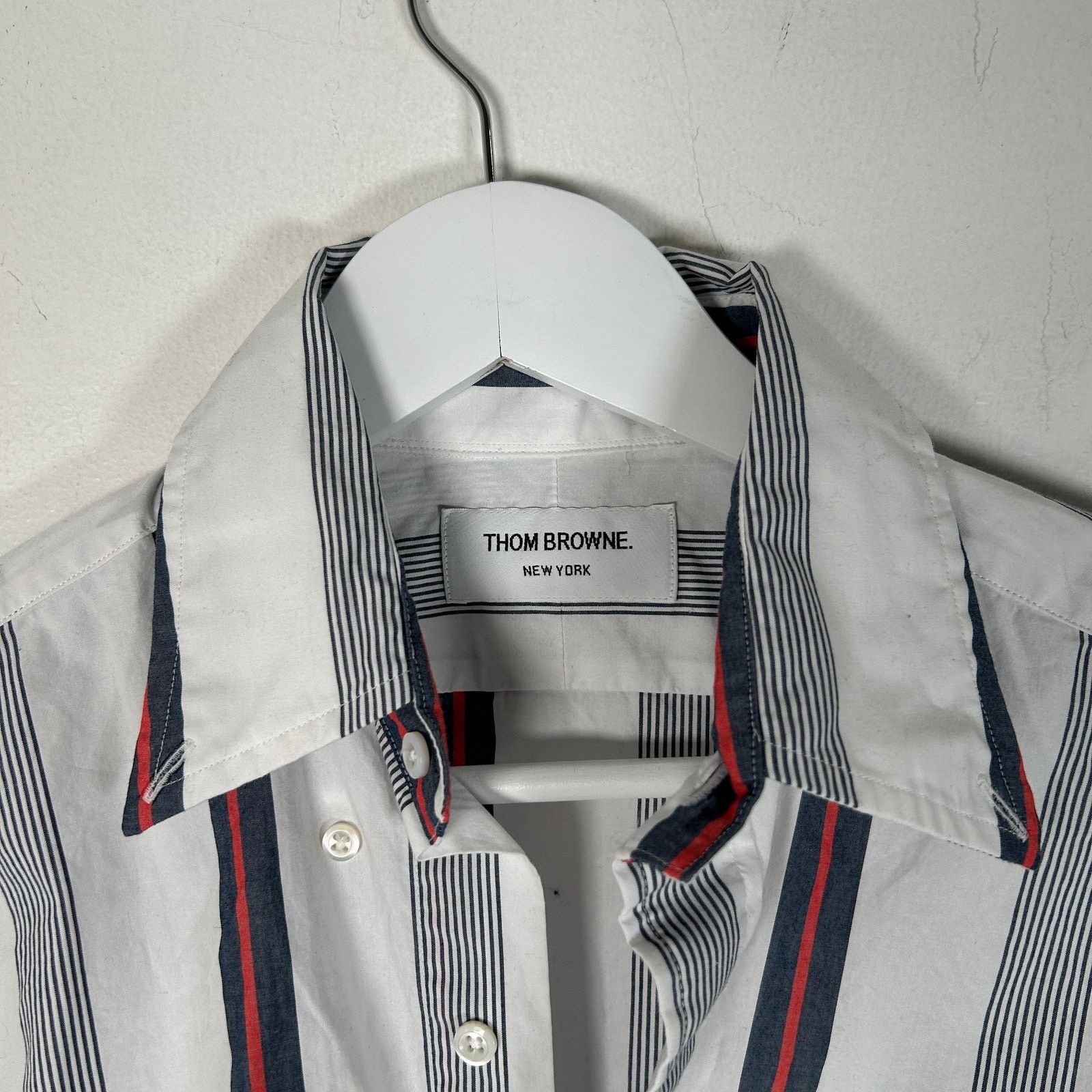 Thom Browne Thom Browne Pinstripe Button Up Shirt Size 0 Size US XS / EU 42 / 0 - 5 Thumbnail