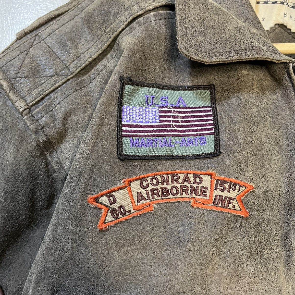 Vintage 1990's Phase 2 U.S Military Genuine Leather Flight Jacket Size US XL / EU 56 / 4 - 10 Thumbnail