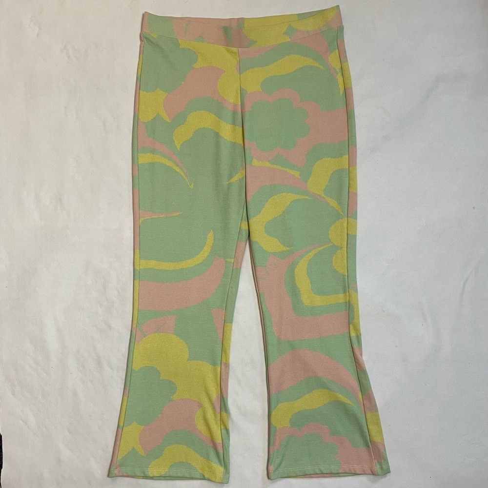 Zara NWT New Zara Green and Pink Knit Pants Size L Size 34" / US 12 / IT 48 - 3 Thumbnail