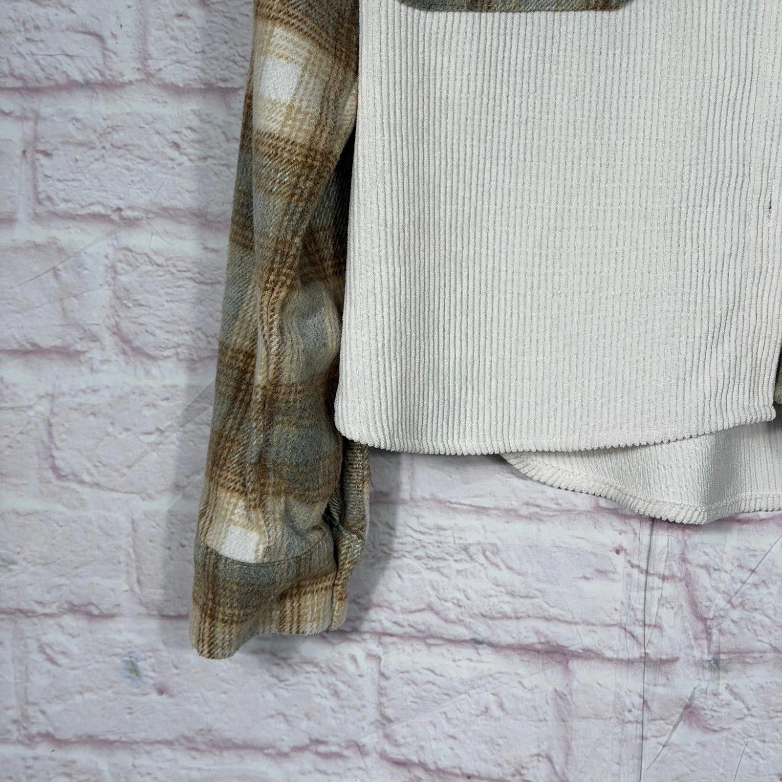 Other Blu Pepper Plaid and Corduroy Button-Up Shirt Medium Size M / US 6-8 / IT 42-44 - 4 Thumbnail