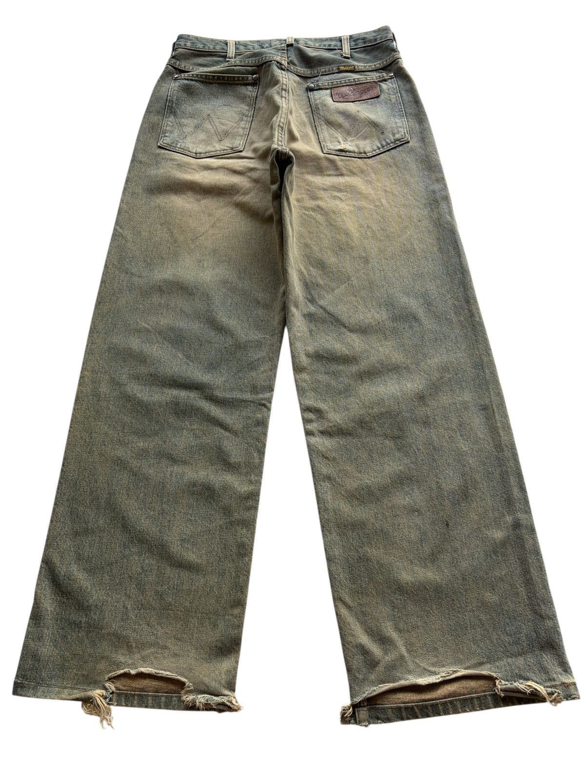 Kapital VINTAGE WRANGLER SELVEDGE BAGGY RUSTY DISTRESSED DENIM Size US 30 / EU 46 - 5 Thumbnail