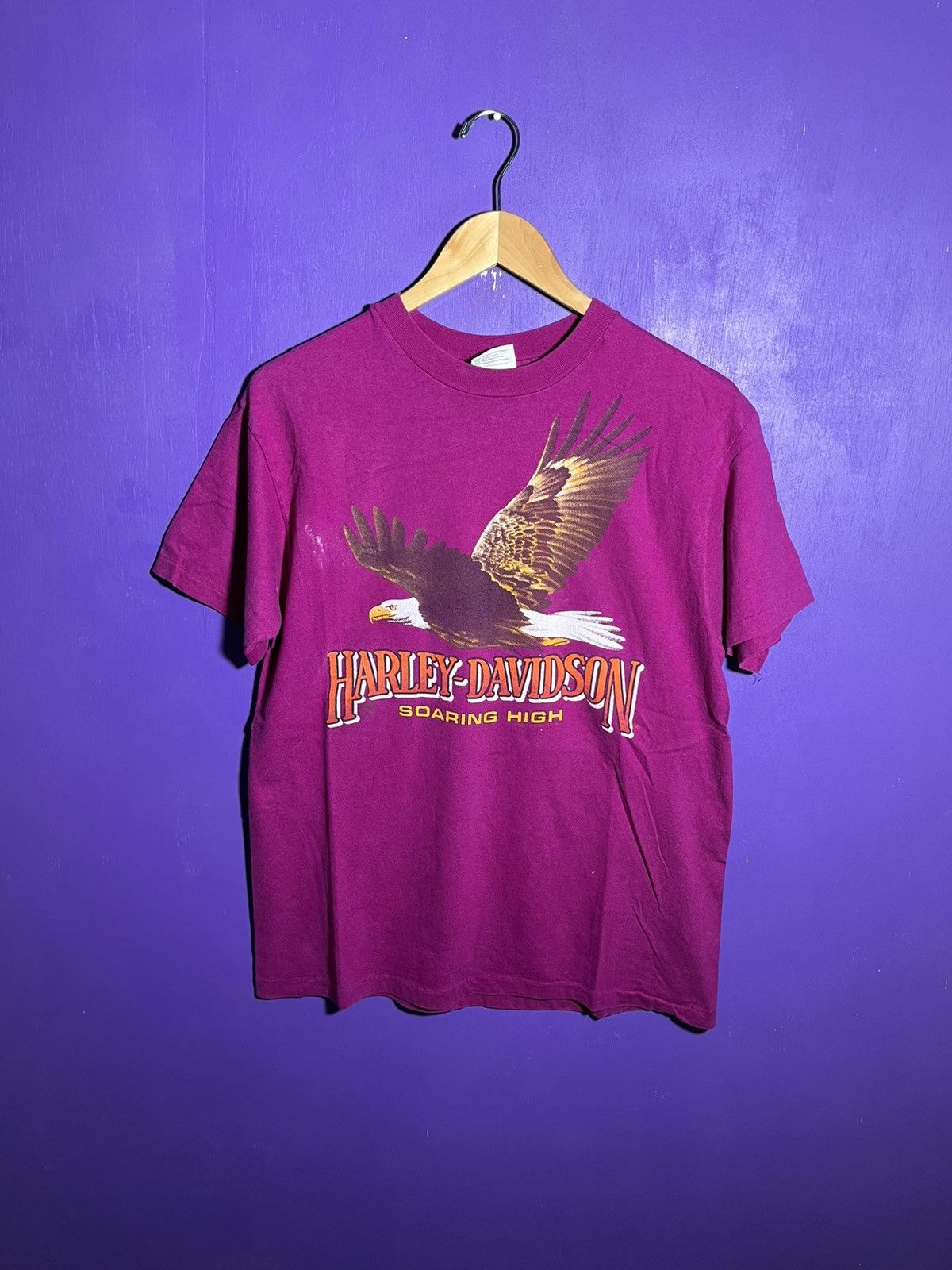 Harley Davidson × Vintage Vintage 1989 Harley Davidson soaring high t-shirt Size US M / EU 48-50 / 2 - 1 Thumbnail