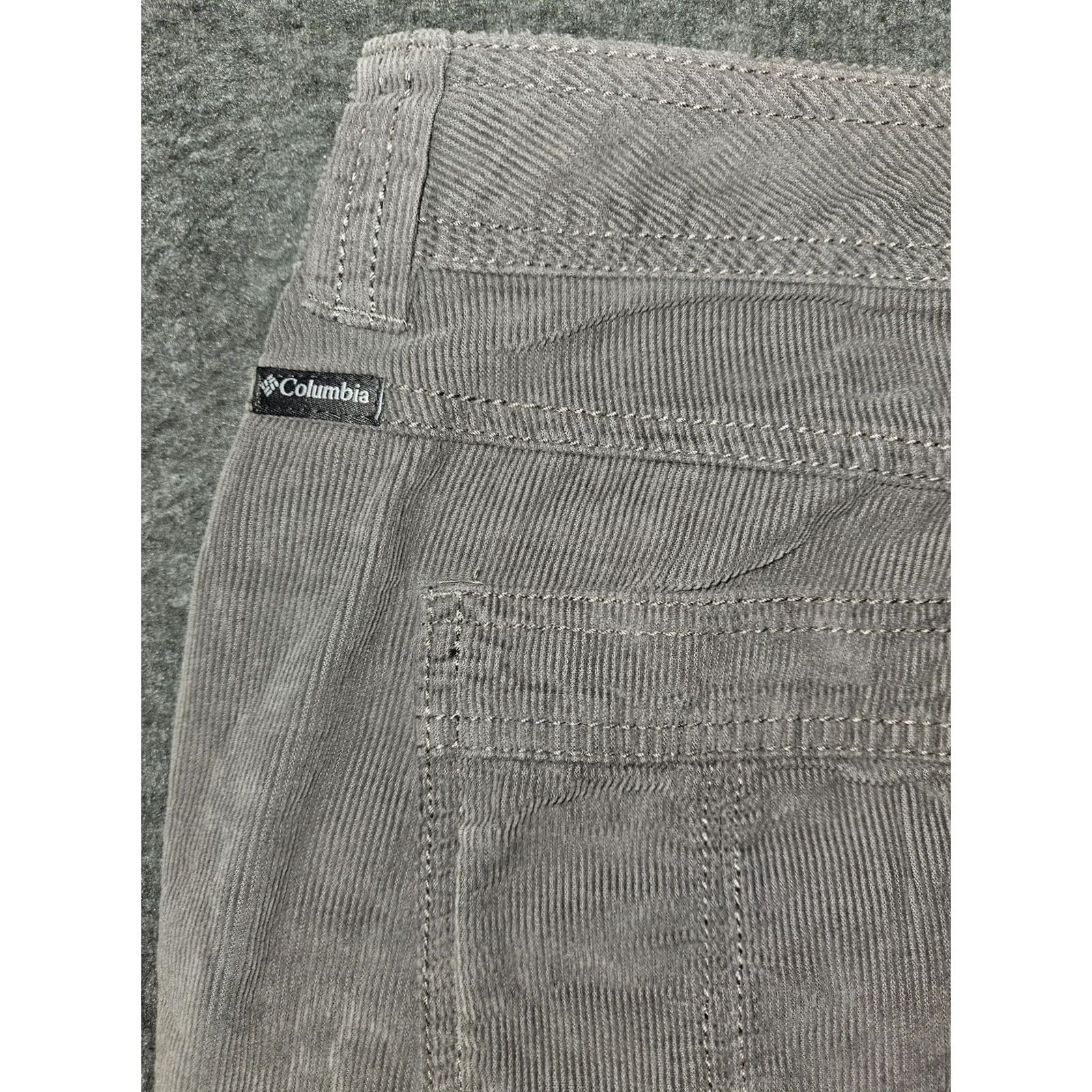 Vintage Columbia Pants Womens 12 Gray Corduroy Straight Leg Pockets AL8334 Size 34" / US 12 / IT 48 - 7 Thumbnail