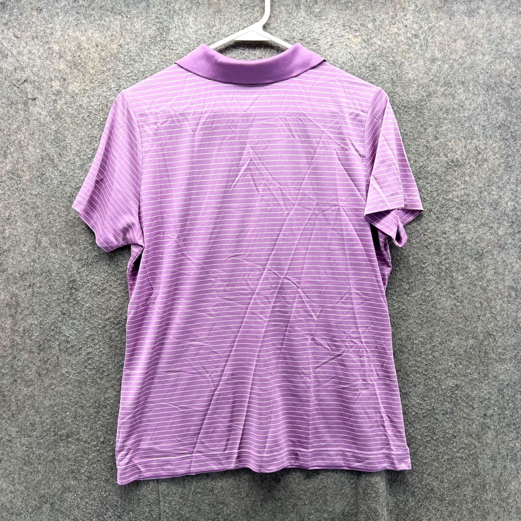 Nike Nike Golf Shirt Womens Large Purple Stripe Dri-FIT Tour Performance Polo Size L / US 10 / IT 46 - 2 Thumbnail