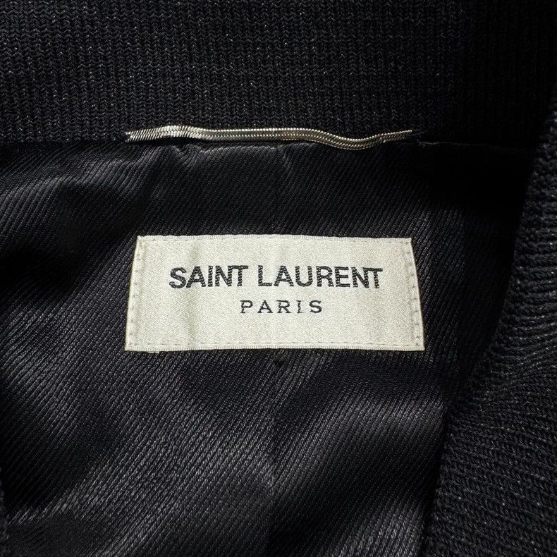 Saint Laurent Paris SLP Black Sequin Diamond Bomber Jacket- Size US M / EU 48-50 / 2 - 2 Thumbnail