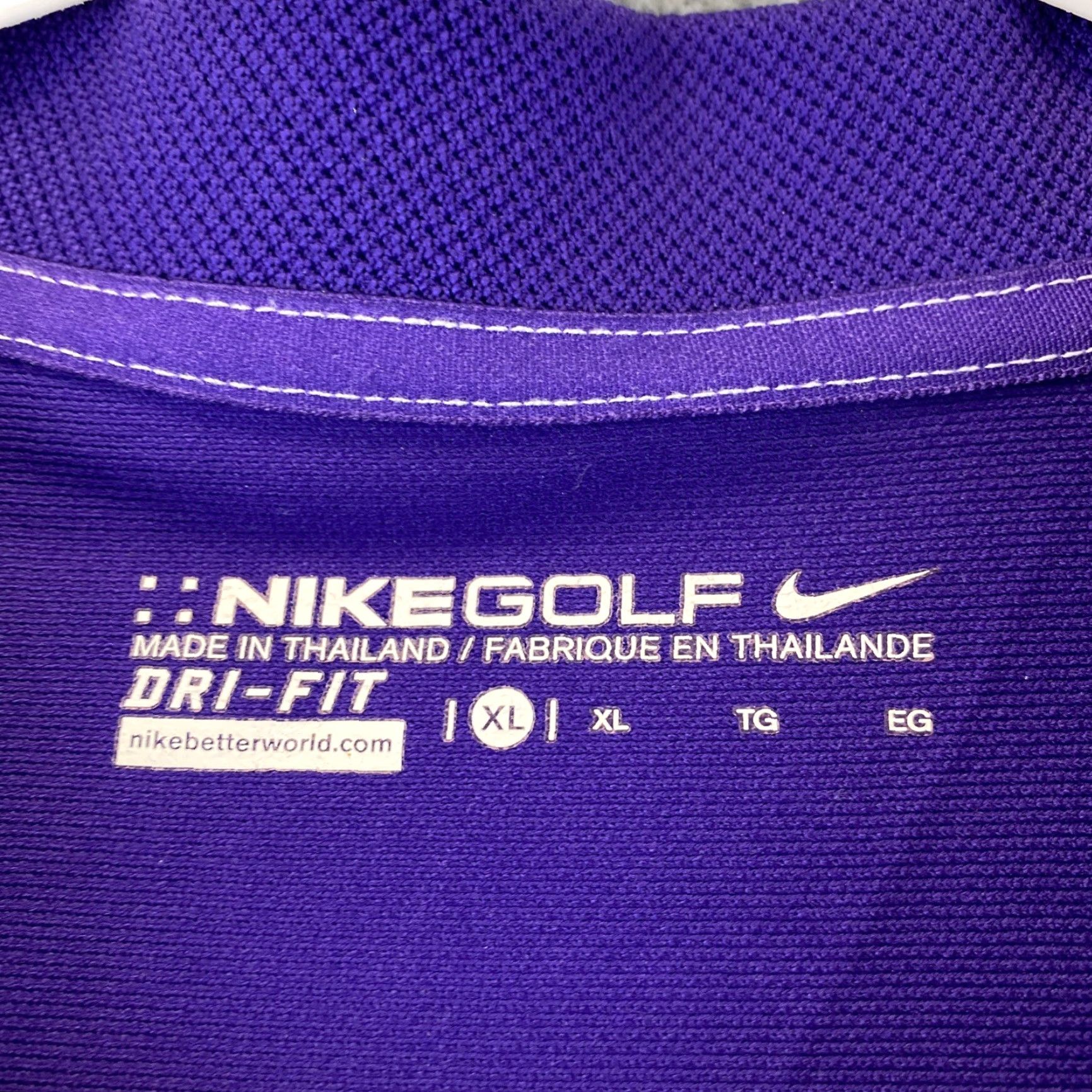 Nike NIKE DRI-FIT GOLF POLO SHIRT Mens XL Purple Short Sleeve Regular Fit Size US XL / EU 56 / 4 - 5 Thumbnail