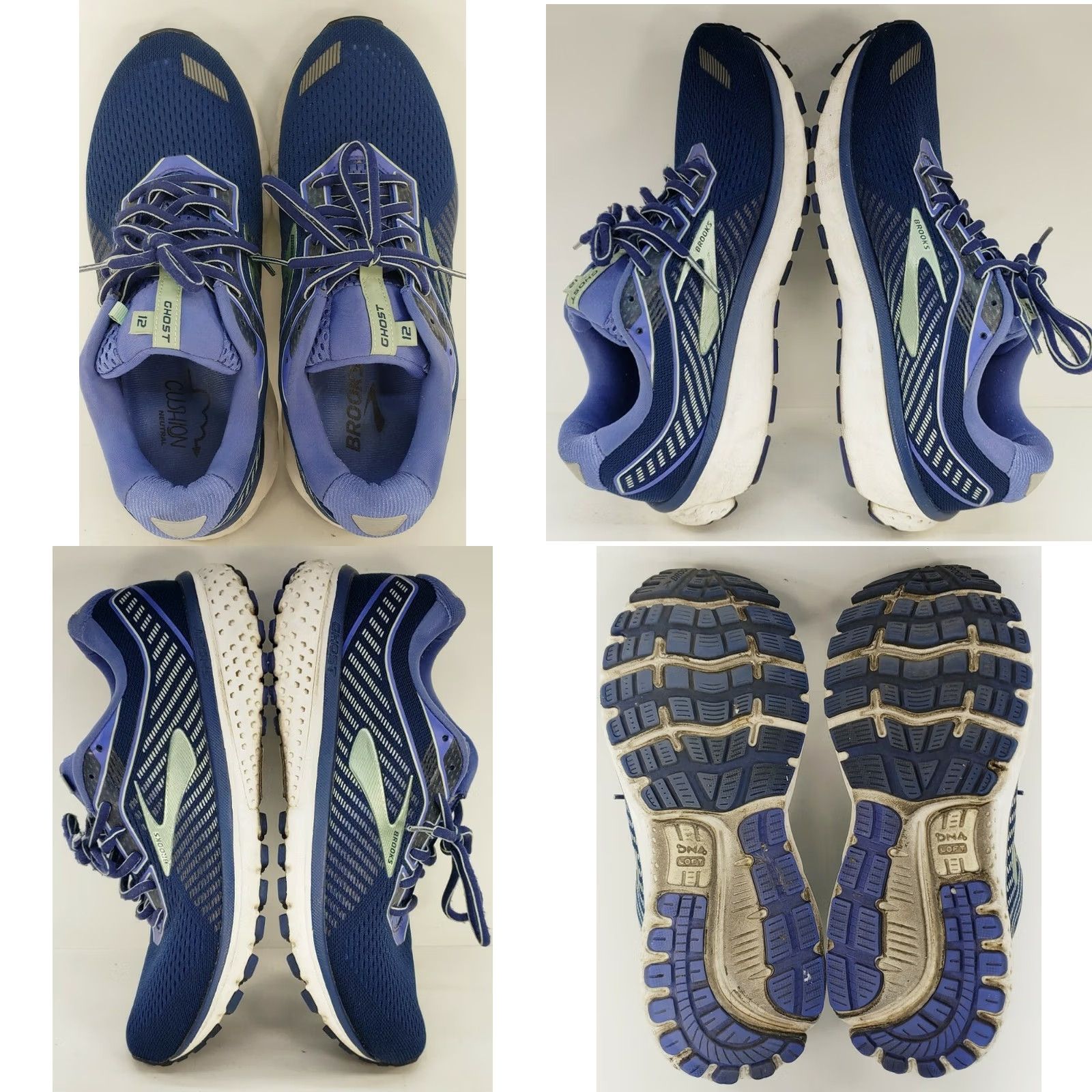 Brooks Brooks Ghost 12 Running Shoes Women Sz 10 B Blue Peacoat Blue Aqua Mesh Breathable Comfort Sneaker Athletic Size M / US 6-8 / IT 42-44 - 8 Thumbnail