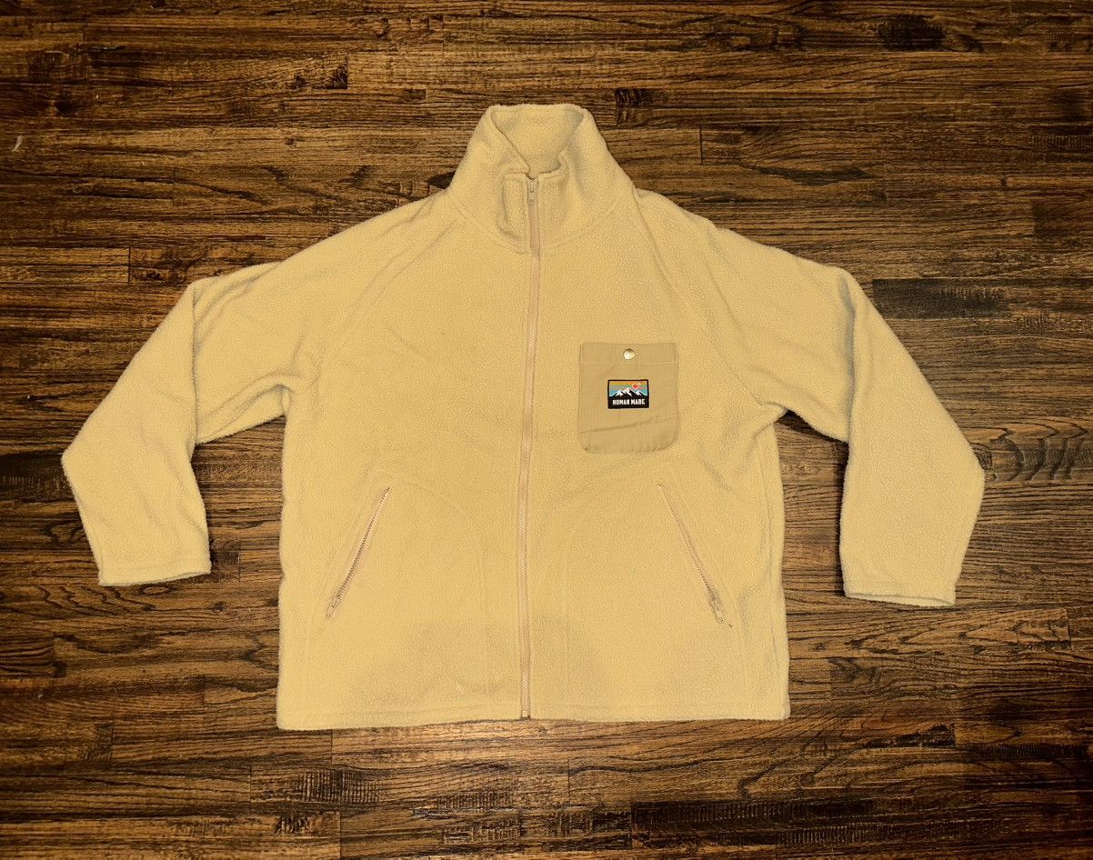 Human Made × Nigo HUMAN MADE Japan Nigo Fleece Jacket XL Polyester Tan Size US XL / EU 56 / 4 - 2 Thumbnail