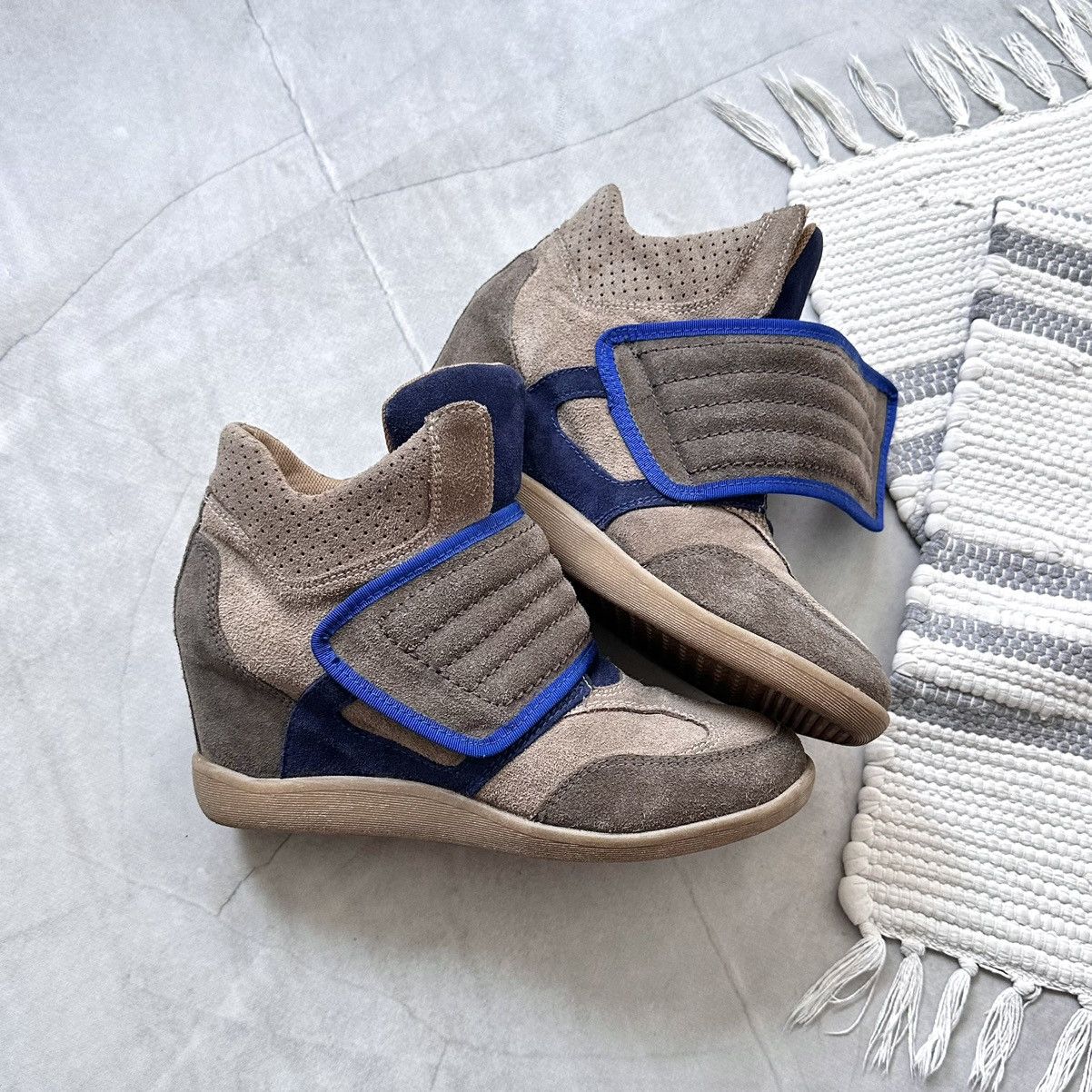 Isabel Marant Strap Isabel Marant Style Bekett Wedge Sneakers Shoes Ash Size US 10 / IT 40 - 1 Thumbnail
