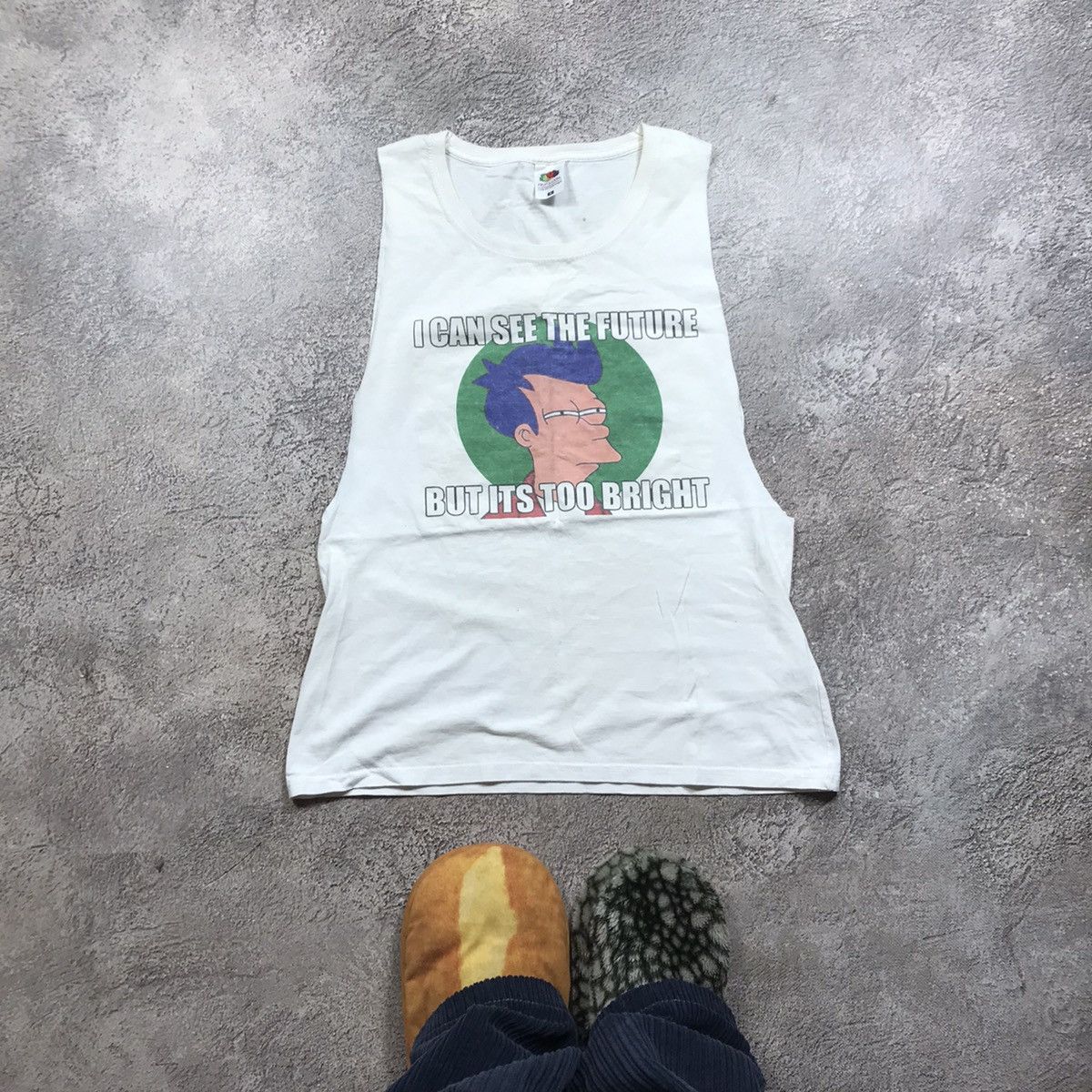 Vintage Vintage Y2K Graphic Tee Futurama Sun Faded Streetwear Boxy M Size US M / EU 48-50 / 2 - 1 Thumbnail