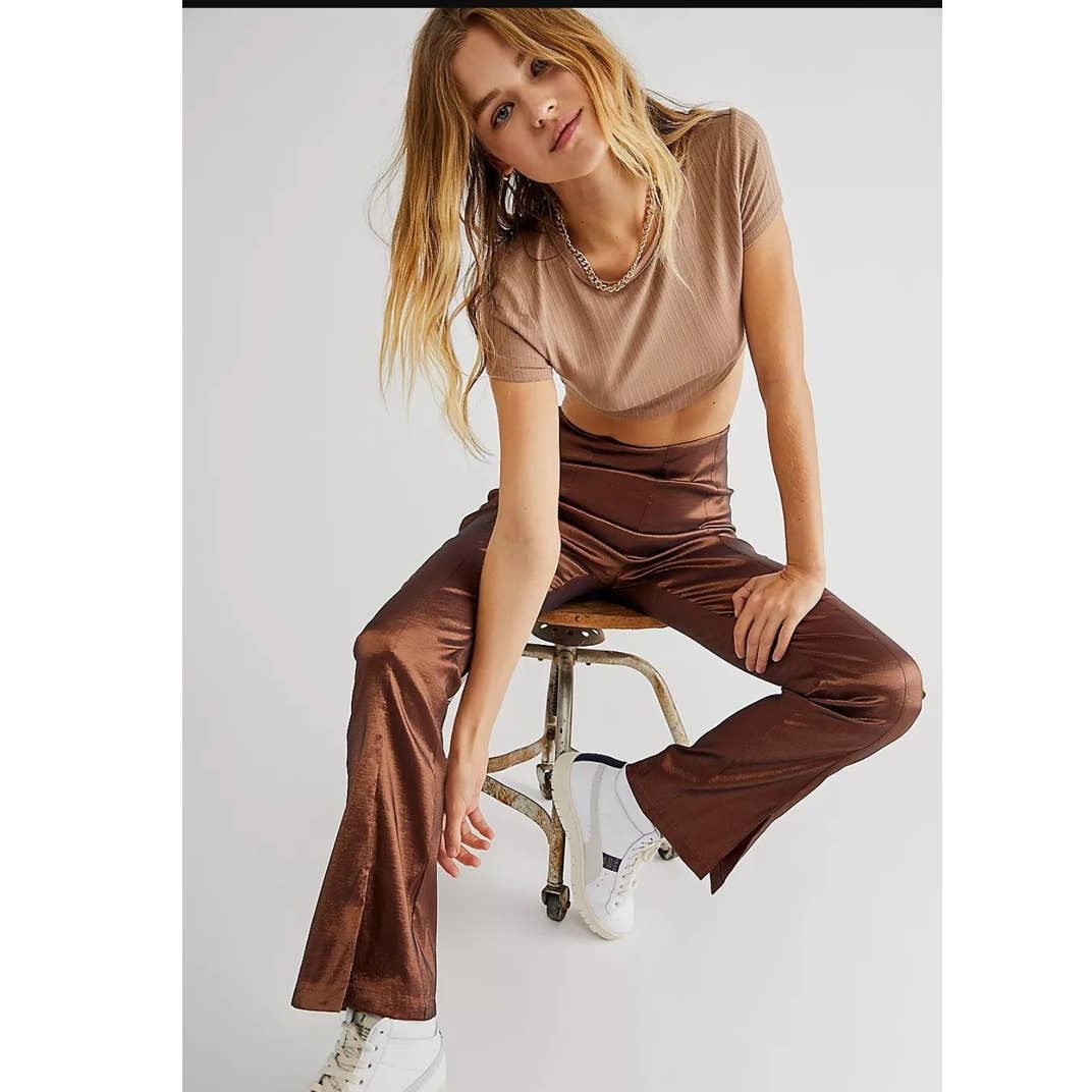 Free People New Free People Hosbjerg Elora Pants $168 MEDIUM/US 6 Size 28" / US 6 / IT 42 - 1 Thumbnail