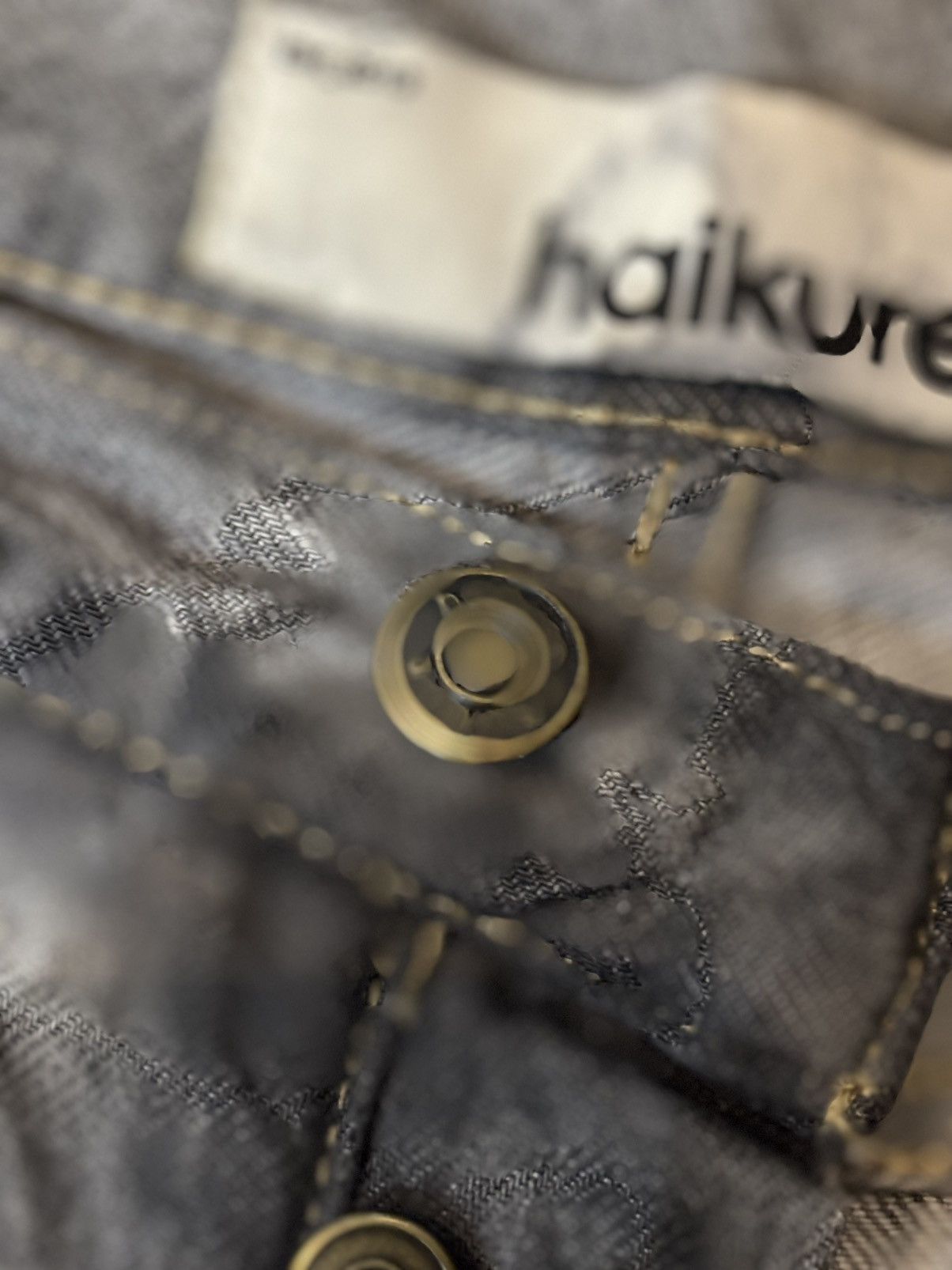 Haikure Haikure California 1951 Old Black Denim Epoch 2 Jeans Size US 33 - 14 Thumbnail