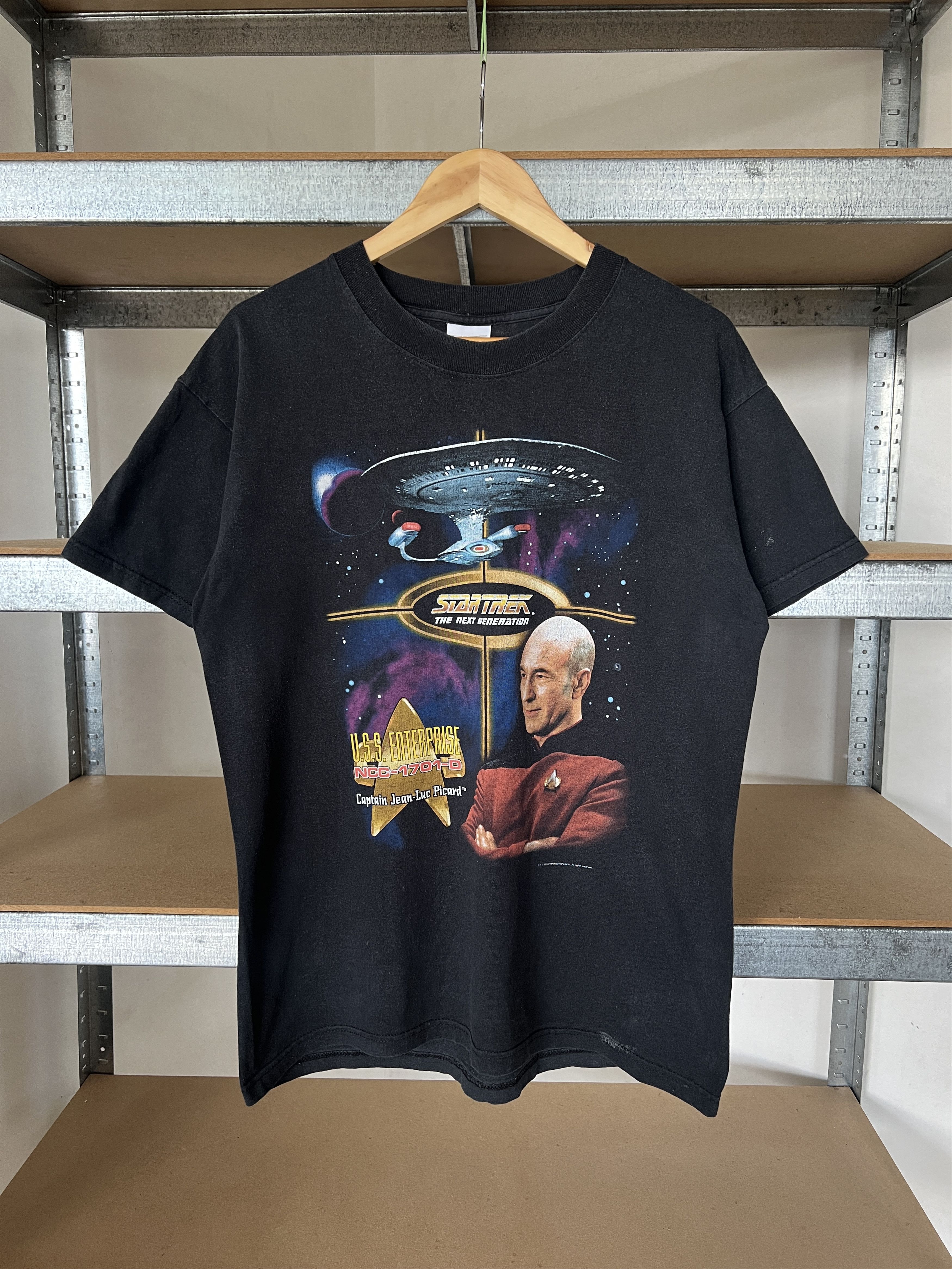 Vintage Vintage 2000 Star Trek Captain Picard Series Movie T-shirt Size US M / EU 48-50 / 2 - 1 Thumbnail