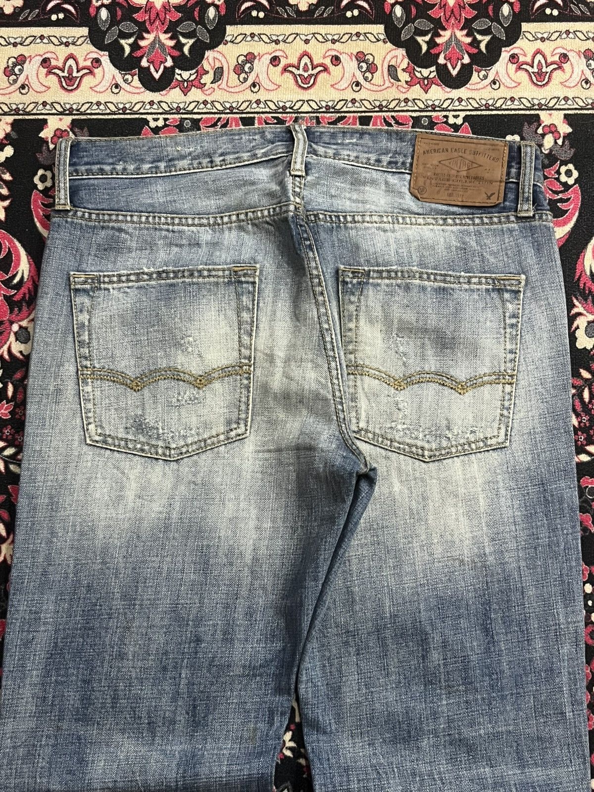 American Eagle Outfitters ⚡️Distressed⚡️American Eagle Outfitters Slim Straight Jeans Size US 30 / EU 46 - 7 Thumbnail