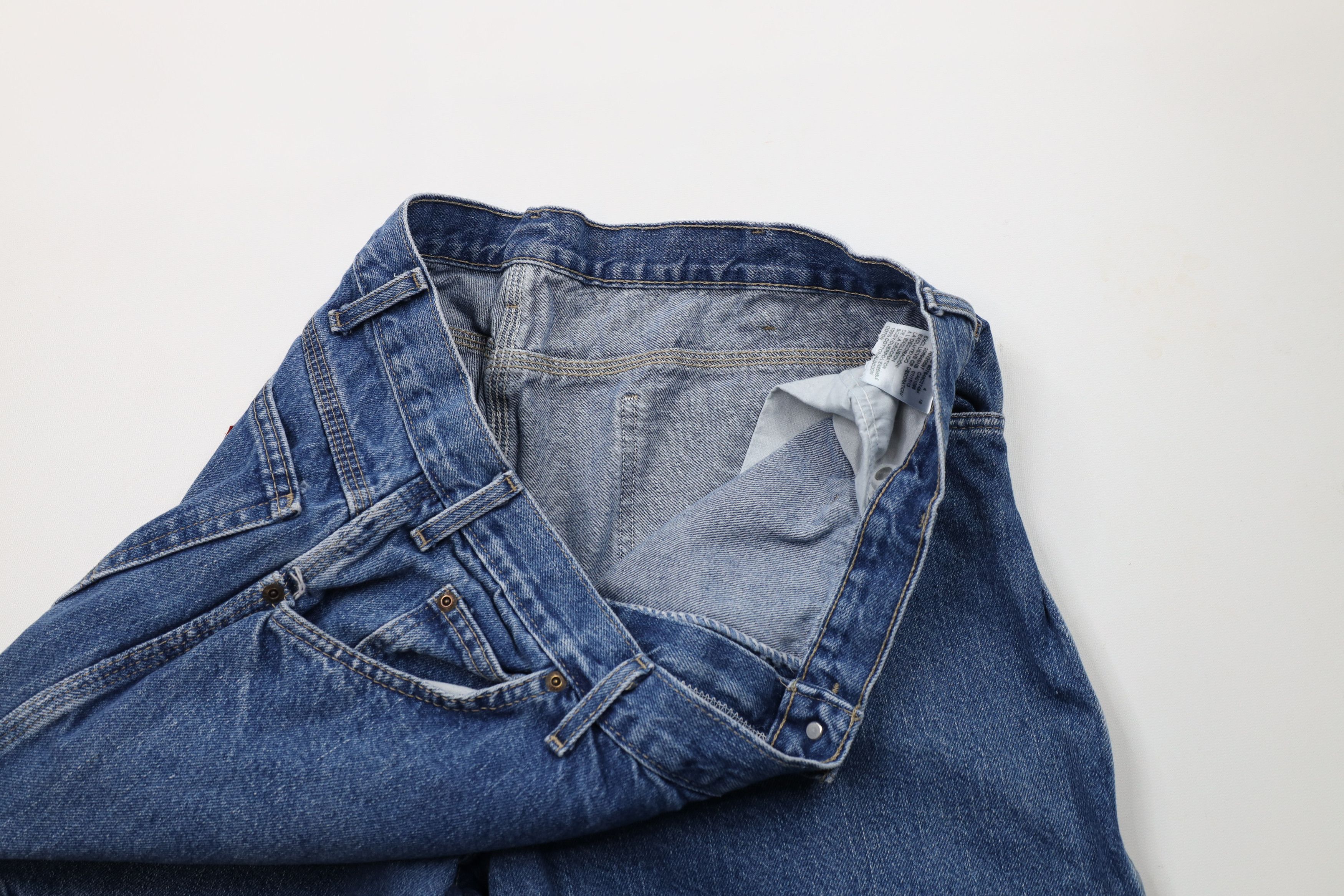 Dickies × Vintage Vintage Y2K Dickies Spell Out Wide Leg Dungaree Jeans Blue Size US 38 / EU 54 - 8 Thumbnail