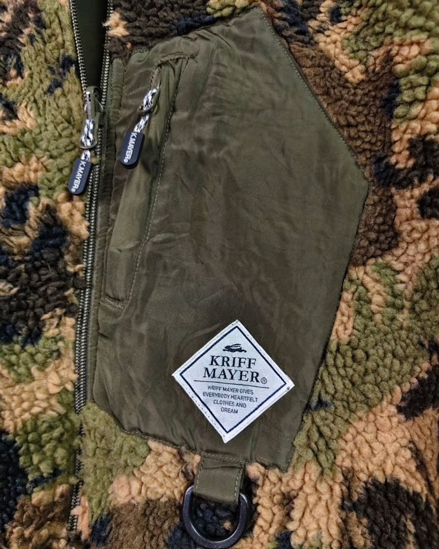 Japanese Brand KRIFF MAYER CAMO GREEN ARMY REVERSIBLE JACKET Size US L / EU 52-54 / 3 - 3 Thumbnail