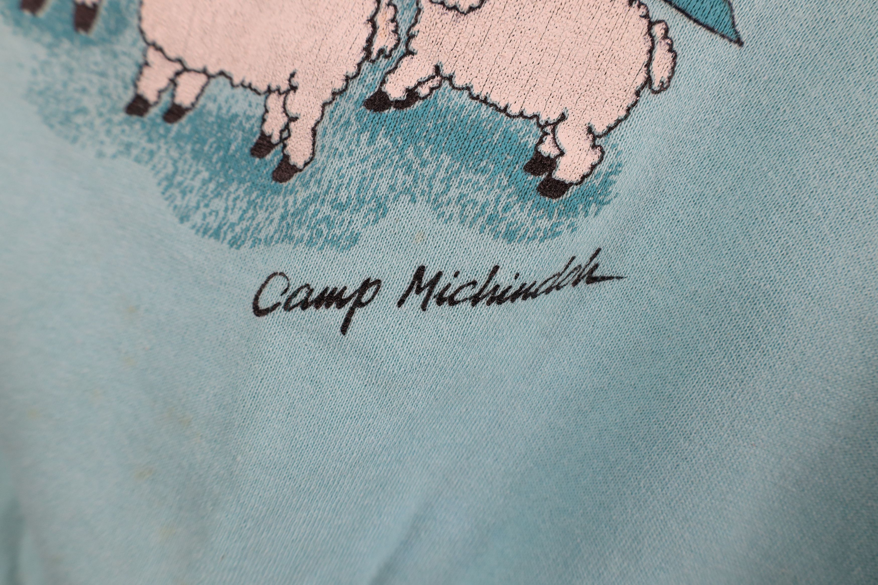 Vintage Vintage 70s 80s Michindoh Sheep Crewneck Sweatshirt Blue USA Size M / US 6-8 / IT 42-44 - 6 Thumbnail