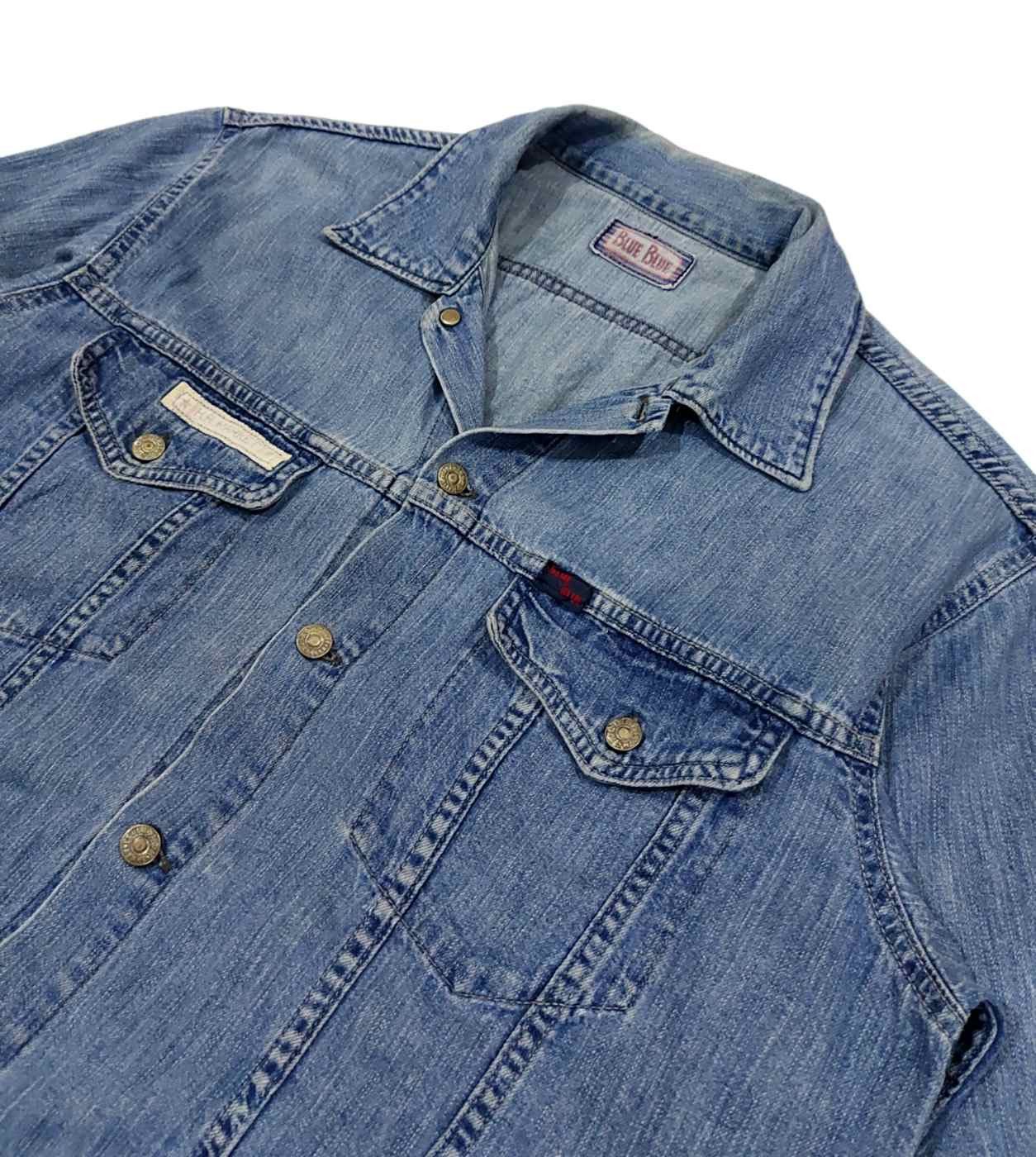Blue Blue Japan Rare! Vintage Blue/Blue Japan Denim Button Up Shirt Size US M / EU 48-50 / 2 - 6 Thumbnail
