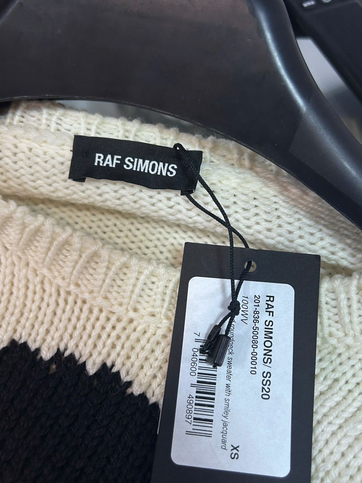 Raf Simons Raf Simons Oversize Smiley Virgin Wool Knit Sweater Size US XS / EU 42 / 0 - 3 Thumbnail