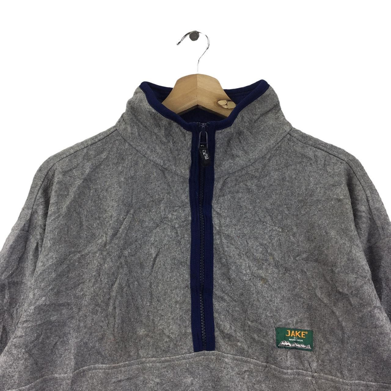 Vintage Vtg JAKE OUTDOOR GEAR Minimalist Grey Fleece Jacket Sweater Size US L / EU 52-54 / 3 - 2 Thumbnail