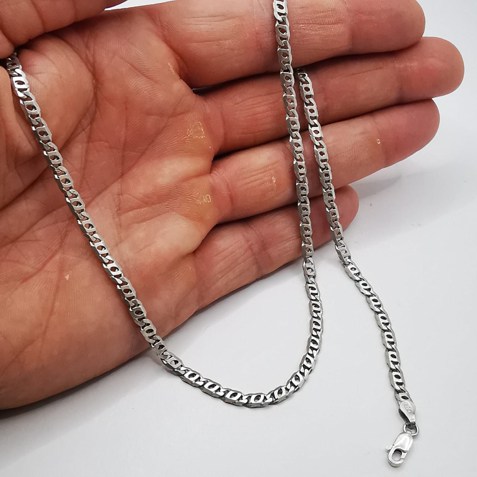 Sterling Silver Vintage Jewelry Chain, 925 Sterling Silver, Signed 13,97g Size ONE SIZE - 3 Thumbnail