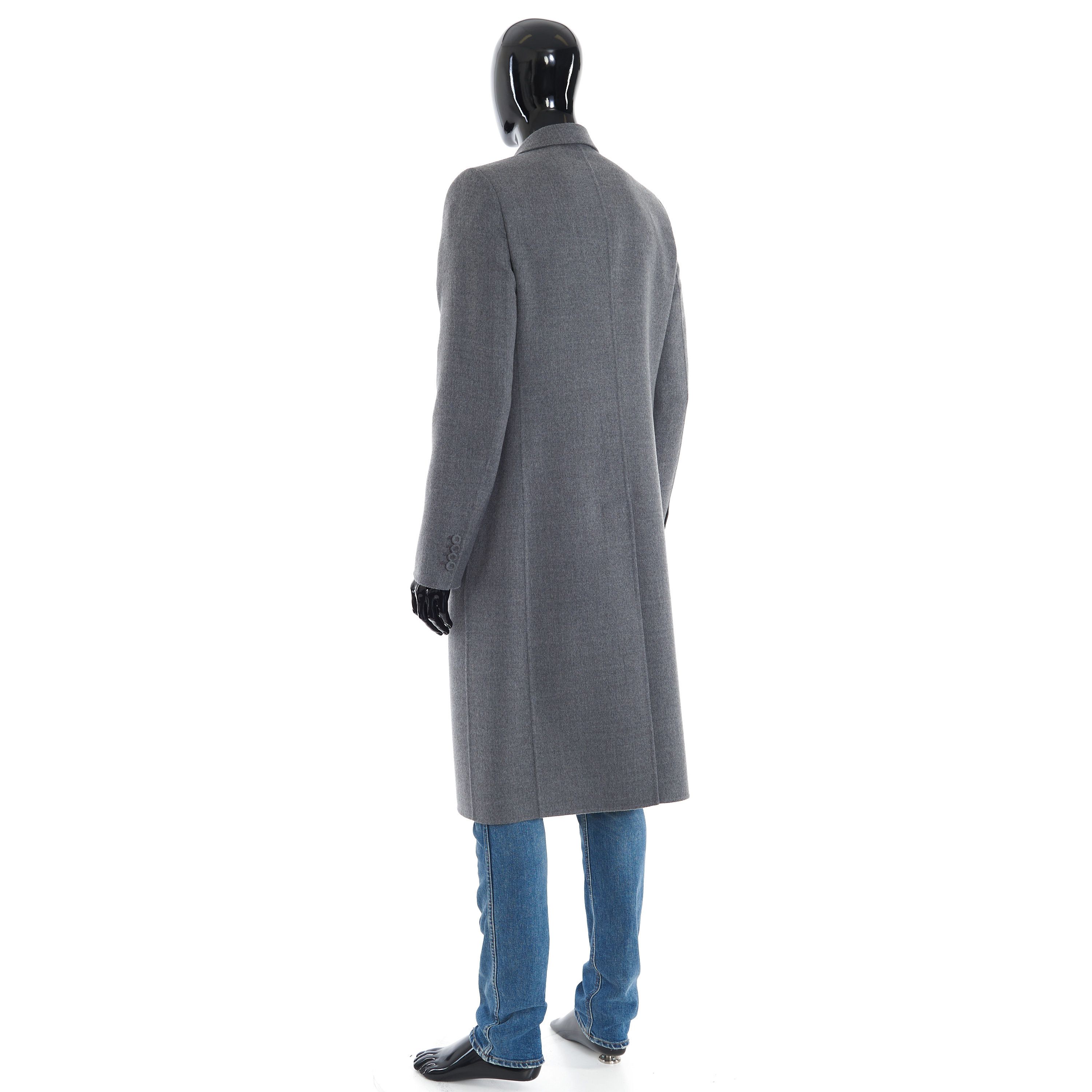 Dior Double Breasted Coat In Gray Virgin Wool Size US M / EU 48-50 / 2 - 5 Thumbnail
