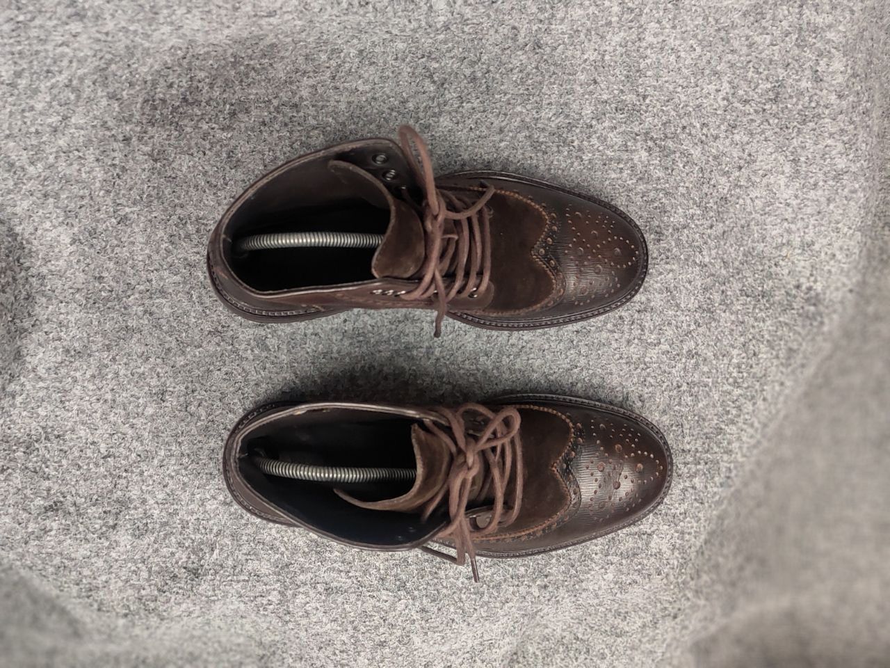 Hugo Boss orange Handmade Brown Leather brogue Ankle Boots