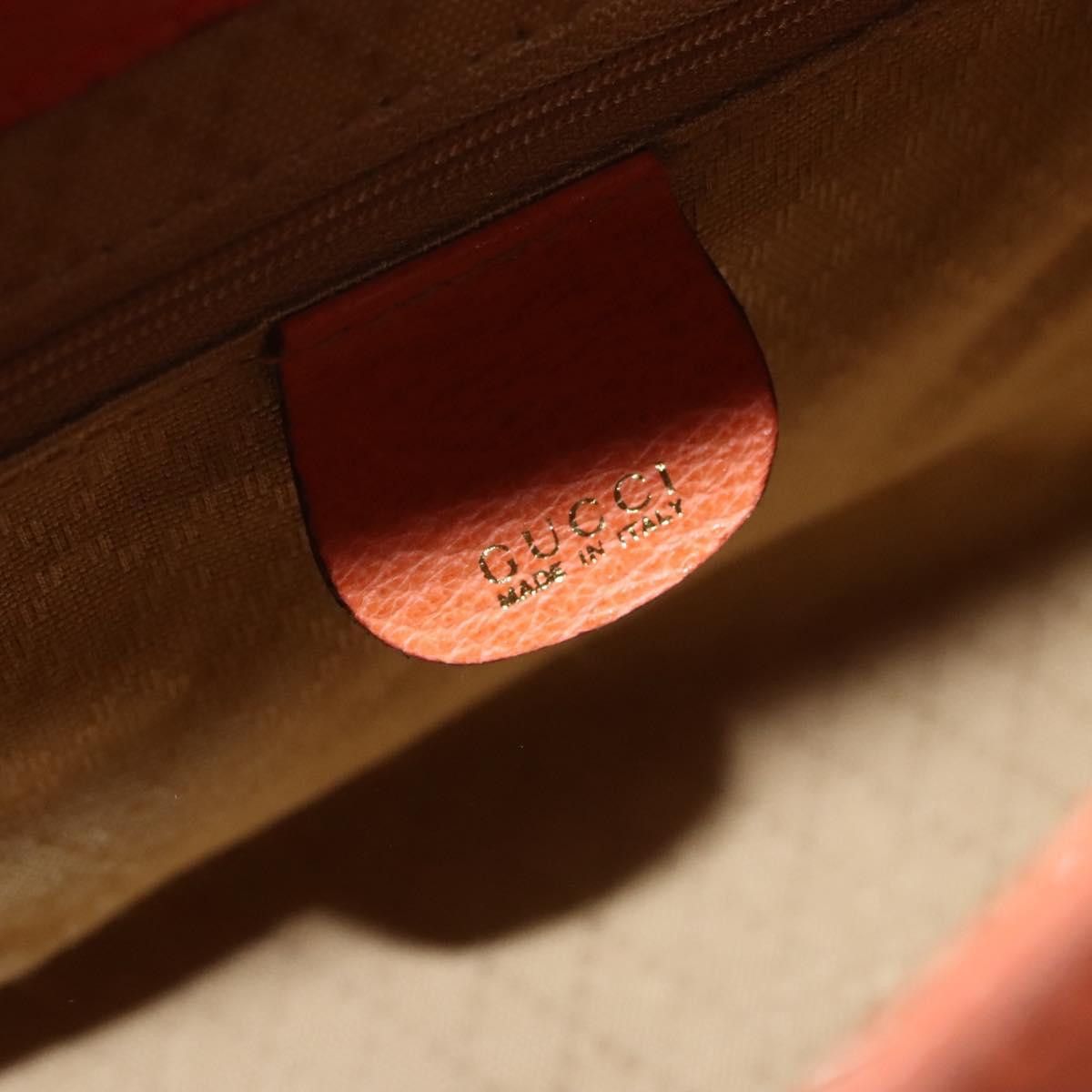 Gucci GUCCI Bamboo Hand Bag Suede Orange Gold 000 123 000 123 Size ONE SIZE - 15 Thumbnail