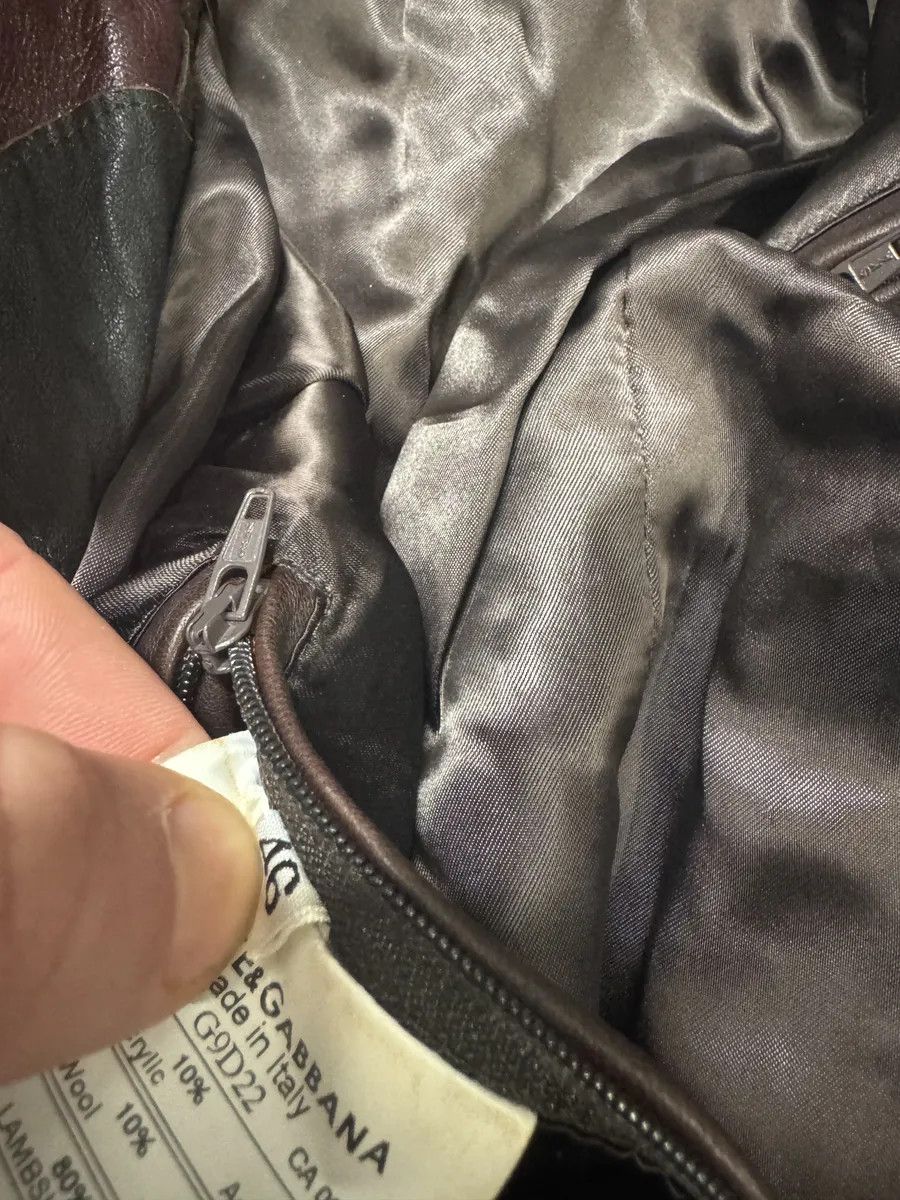 Dolce & Gabbana AW2008 Dolce & Gabbana Patchwork Circle Burgundy Leather Jacket Size US S / EU 44-46 / 1 - 12 Thumbnail