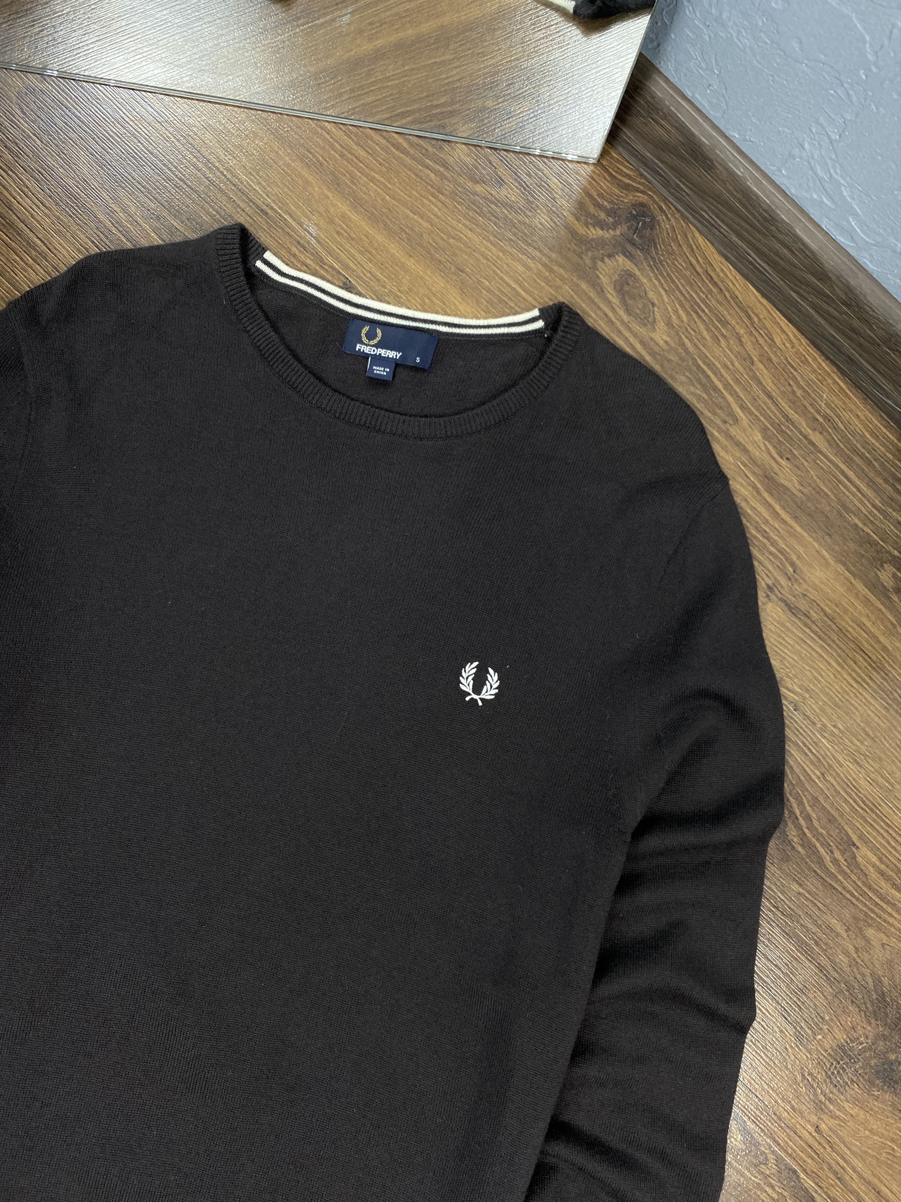 Fred Perry × Vintage Fred Perry vintage crew neck merino wool sweater Size US S / EU 44-46 / 1 - 2 Thumbnail