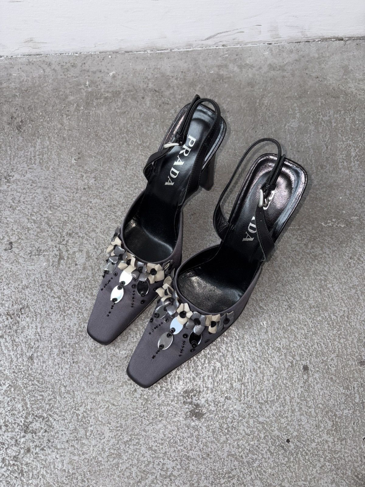 Prada Prada FW99 satin floral heels Size US 8.5 / IT 38.5 - 5 Thumbnail