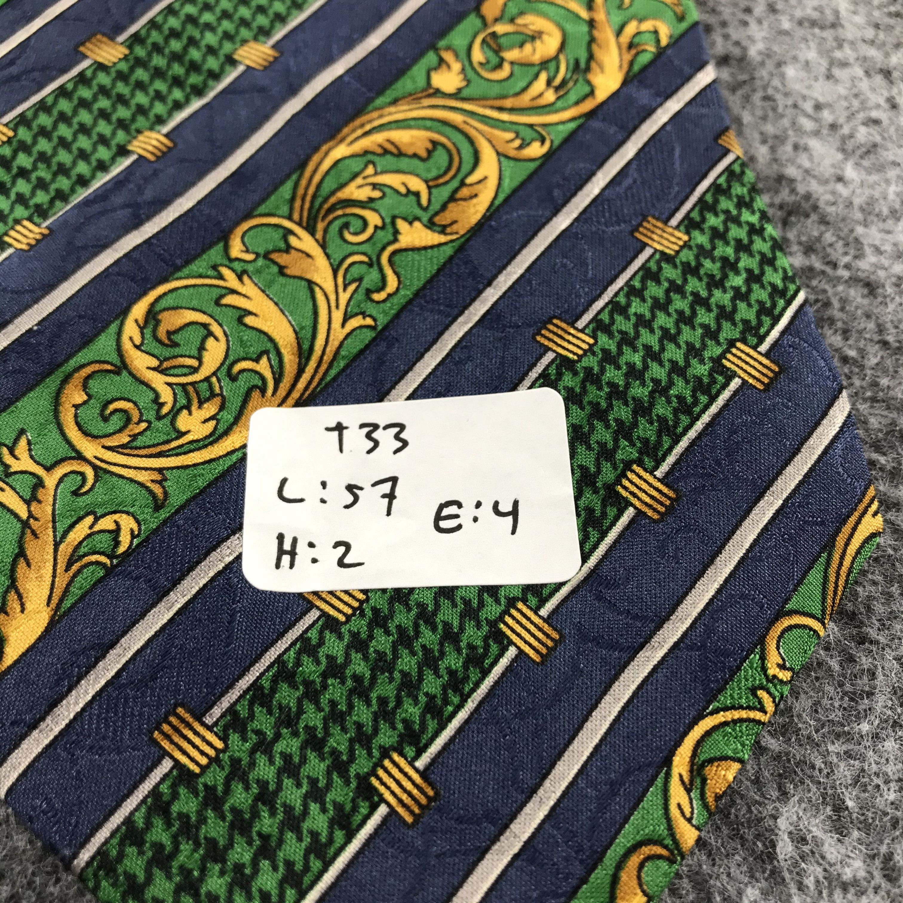 Christian Dior Monsieur × Vintage Vintage Christian Dior Monsieur Baroque Silk Neck Ties T33 Size ONE SIZE - 7 Thumbnail