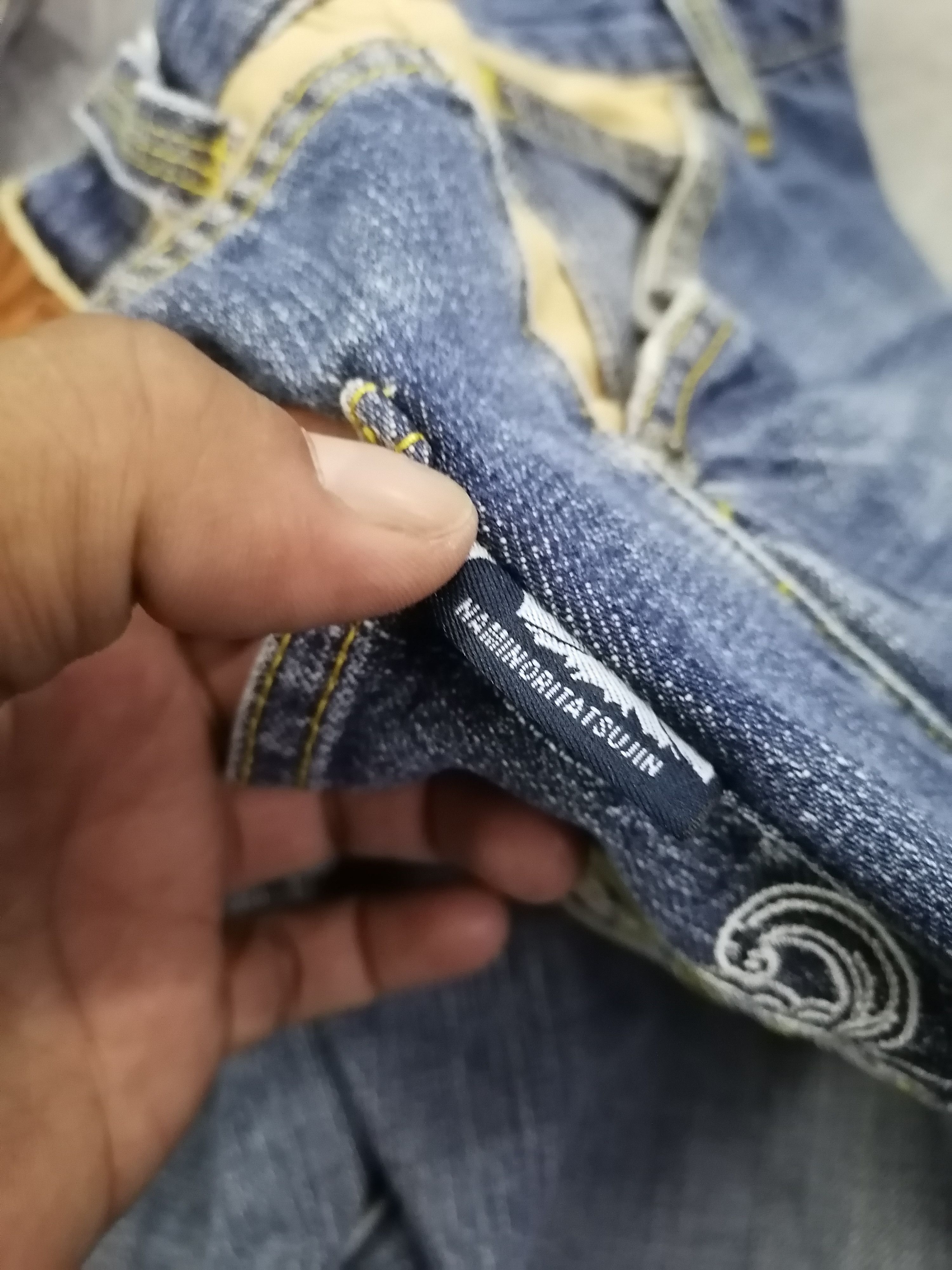 Japanese Brand Naminoritatsujin Embroidery Gaijin Denim Pants Size US 34 / EU 50 - 10 Thumbnail
