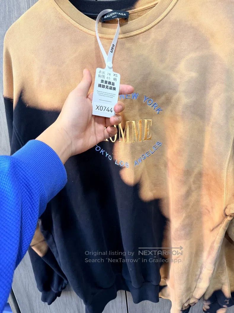 Balenciaga Balenciaga Tie-Dye Rendered Homme Hoodie Size US XS / EU 42 / 0 - 9 Thumbnail