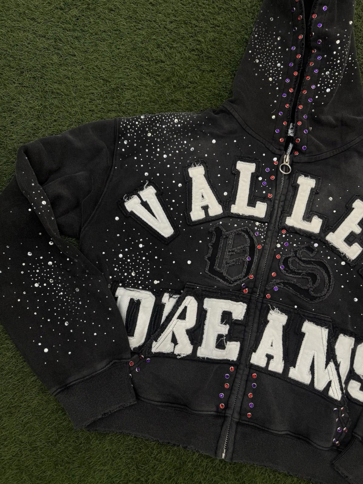 Vale Valley Hoodie Stone Zip Up Black Crystals Size Large (NEW) Size US L / EU 52-54 / 3 - 6 Thumbnail