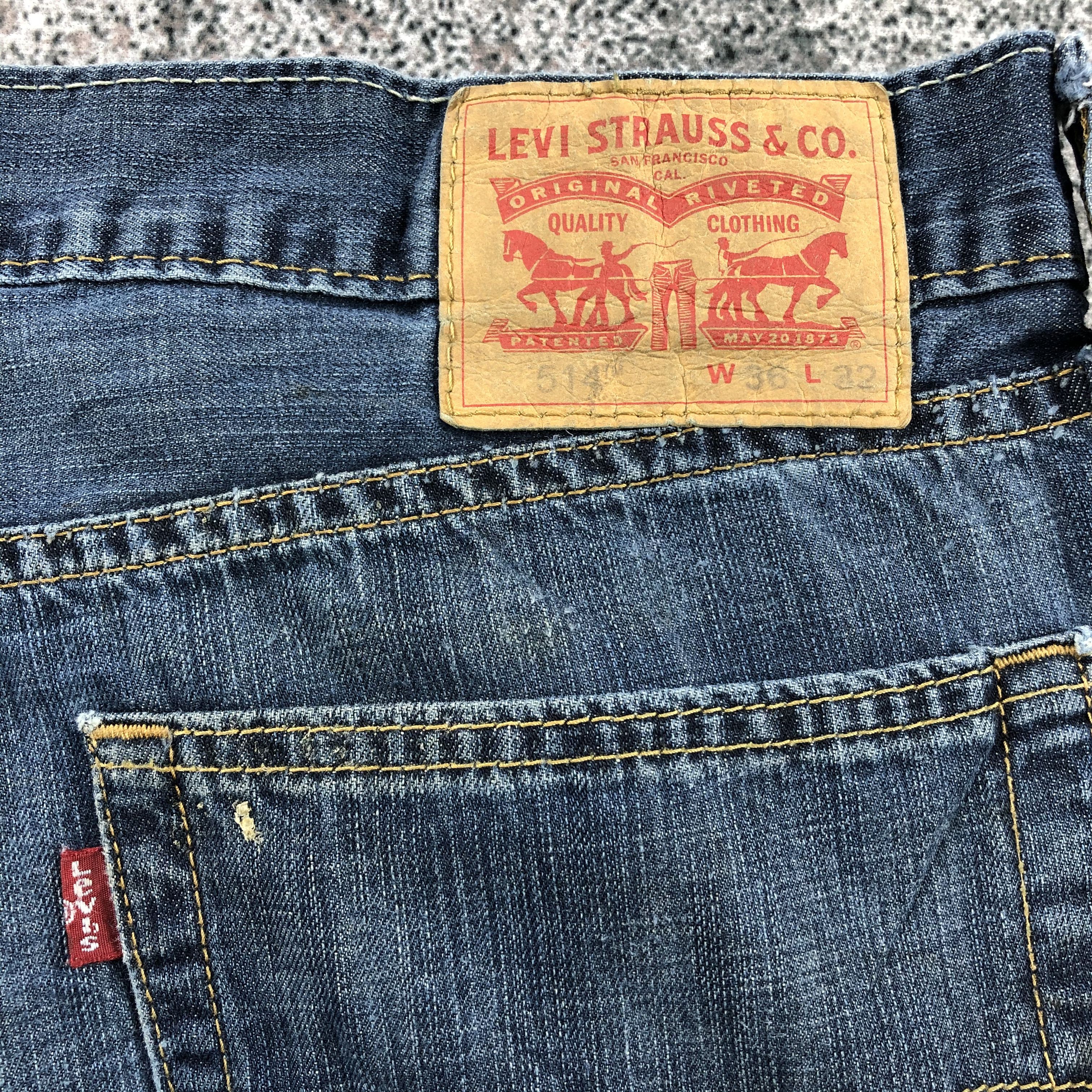 Levi's Vintage Levis 514 Jeans Blue Wash Denim KJ655 Size US 36 / EU 52 - 5 Thumbnail