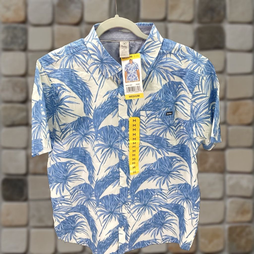 Hurley Hurley Patio Cabana Shirt Men Sz Medium Blue AOP Floral Button Short Sleeve NWT Size US M / EU 48-50 / 2 - 1 Thumbnail
