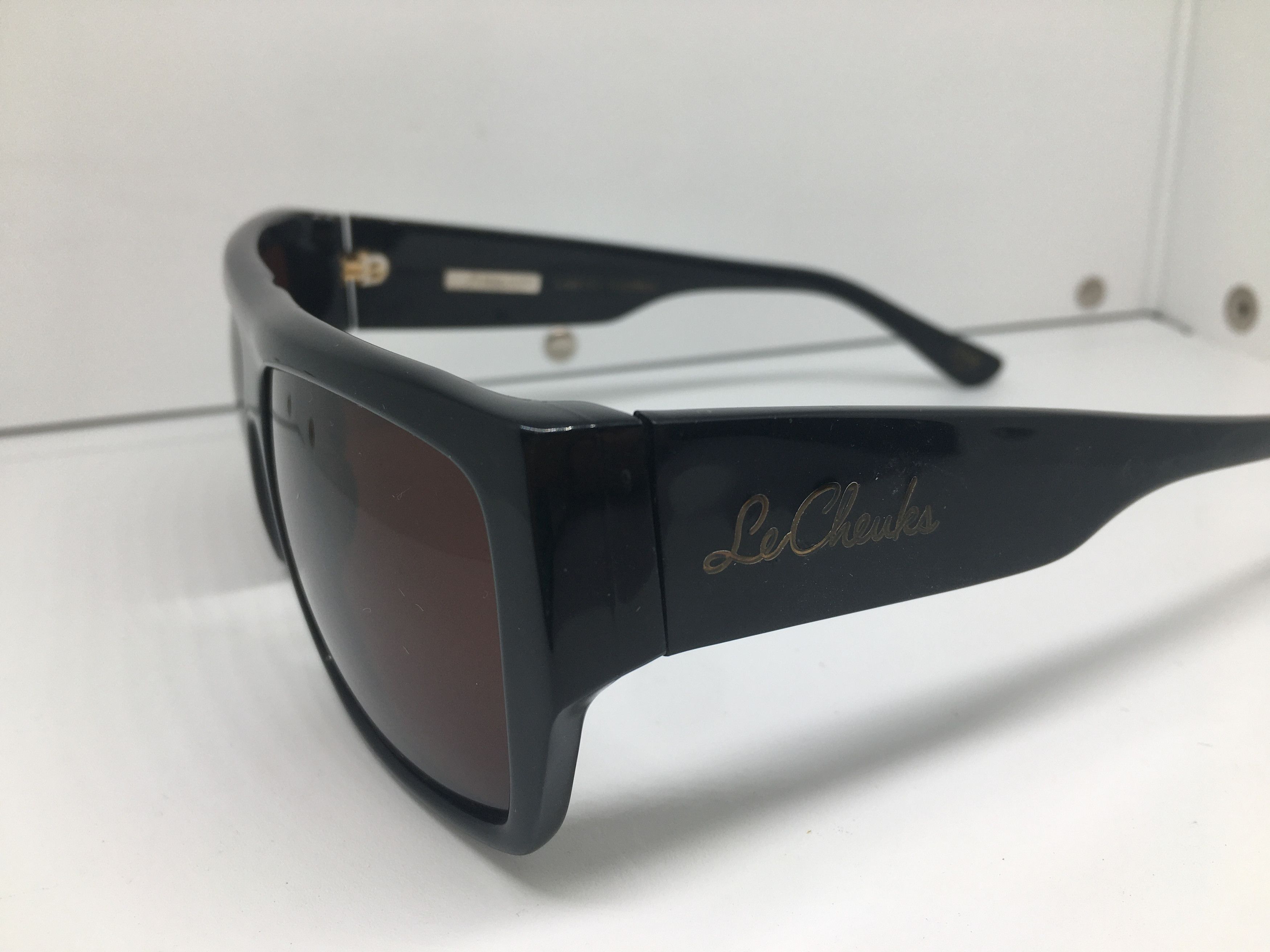 Other Vintage Le Cheuka Black Chunky GENTS Sunglasses ROCKER Size ONE SIZE - 4 Thumbnail