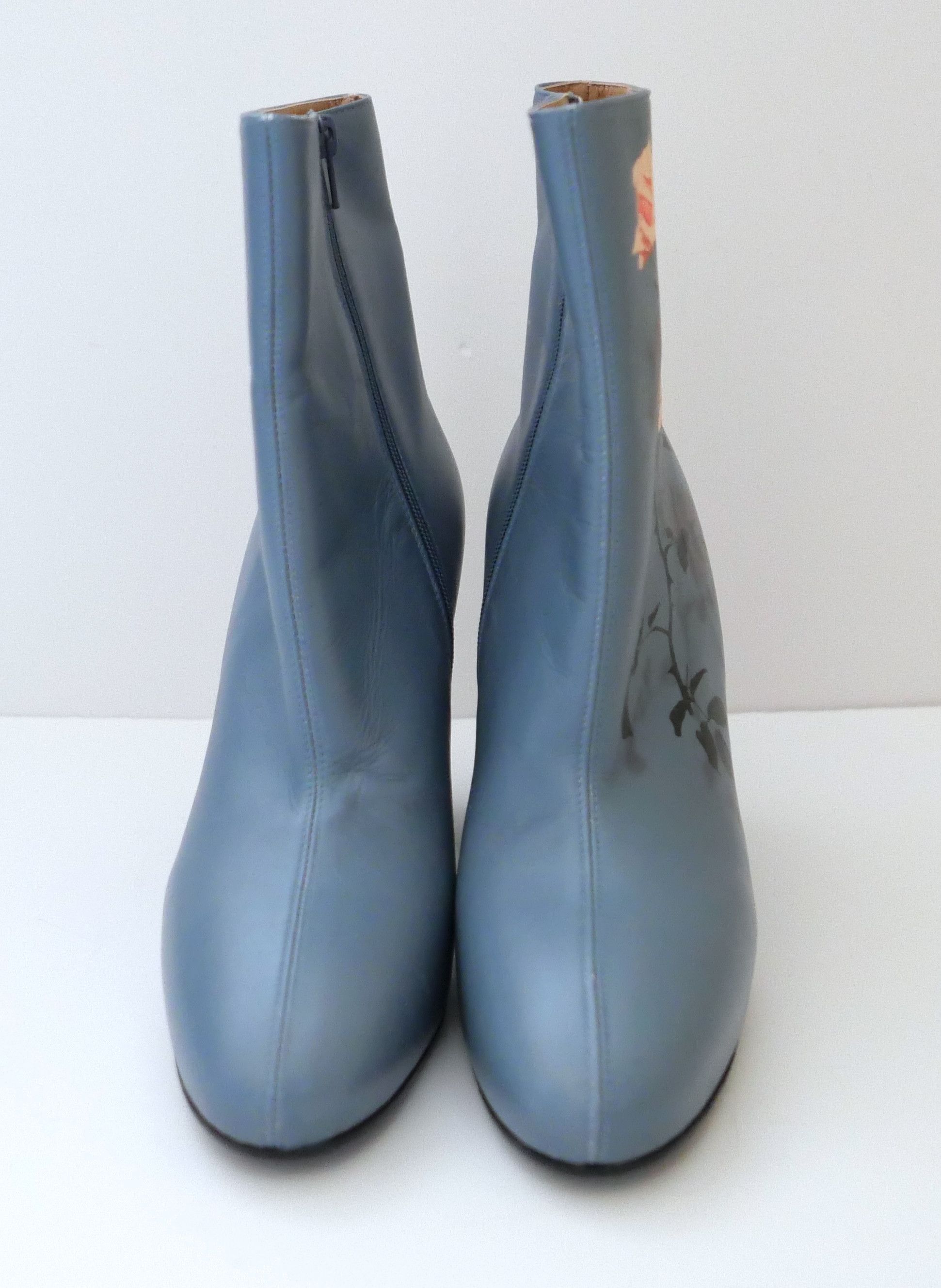 Dries Van Noten Dries Van Noten Fall 2019 Rose Print Ankle Boots Size US 6 / IT 36 - 2 Thumbnail